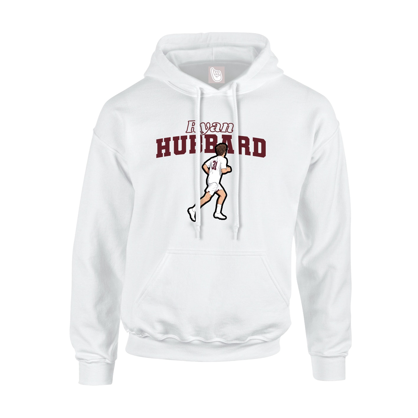 Hoodie — Name Arch in White