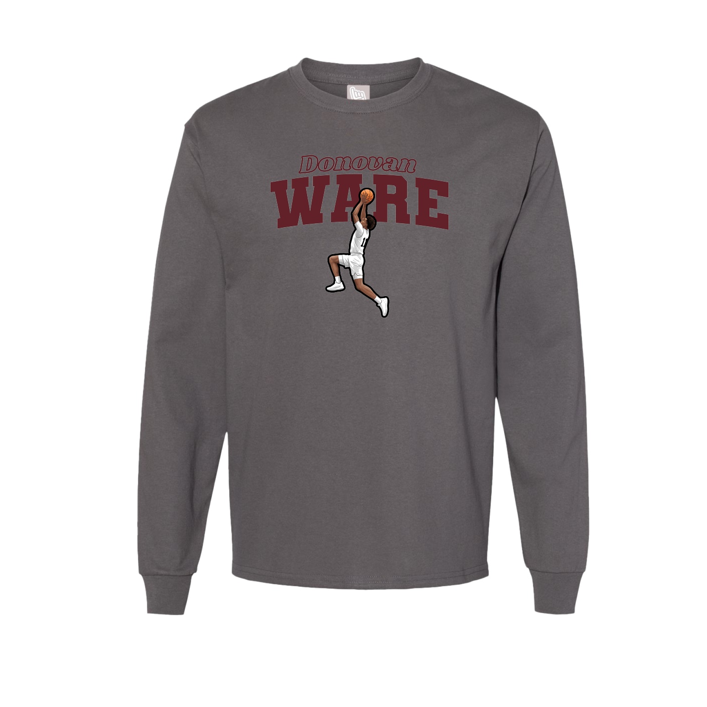 Long Sleeve Tee — Name Arch in Grey