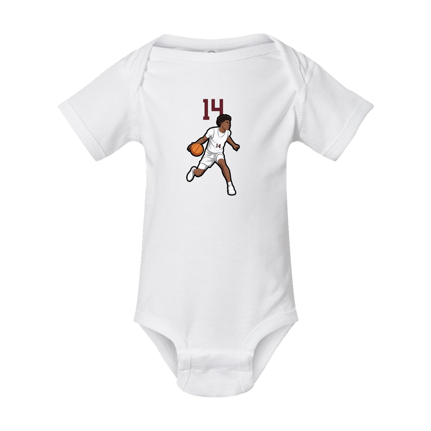 Baby Onesie — Number Top in White