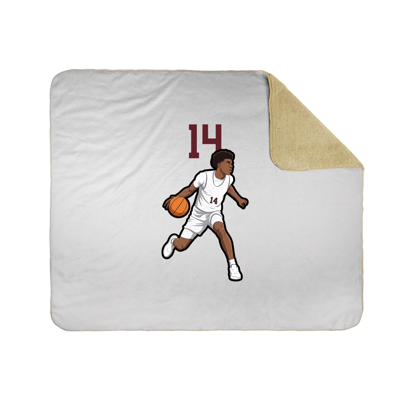 Throw Blanket — Number Top in White