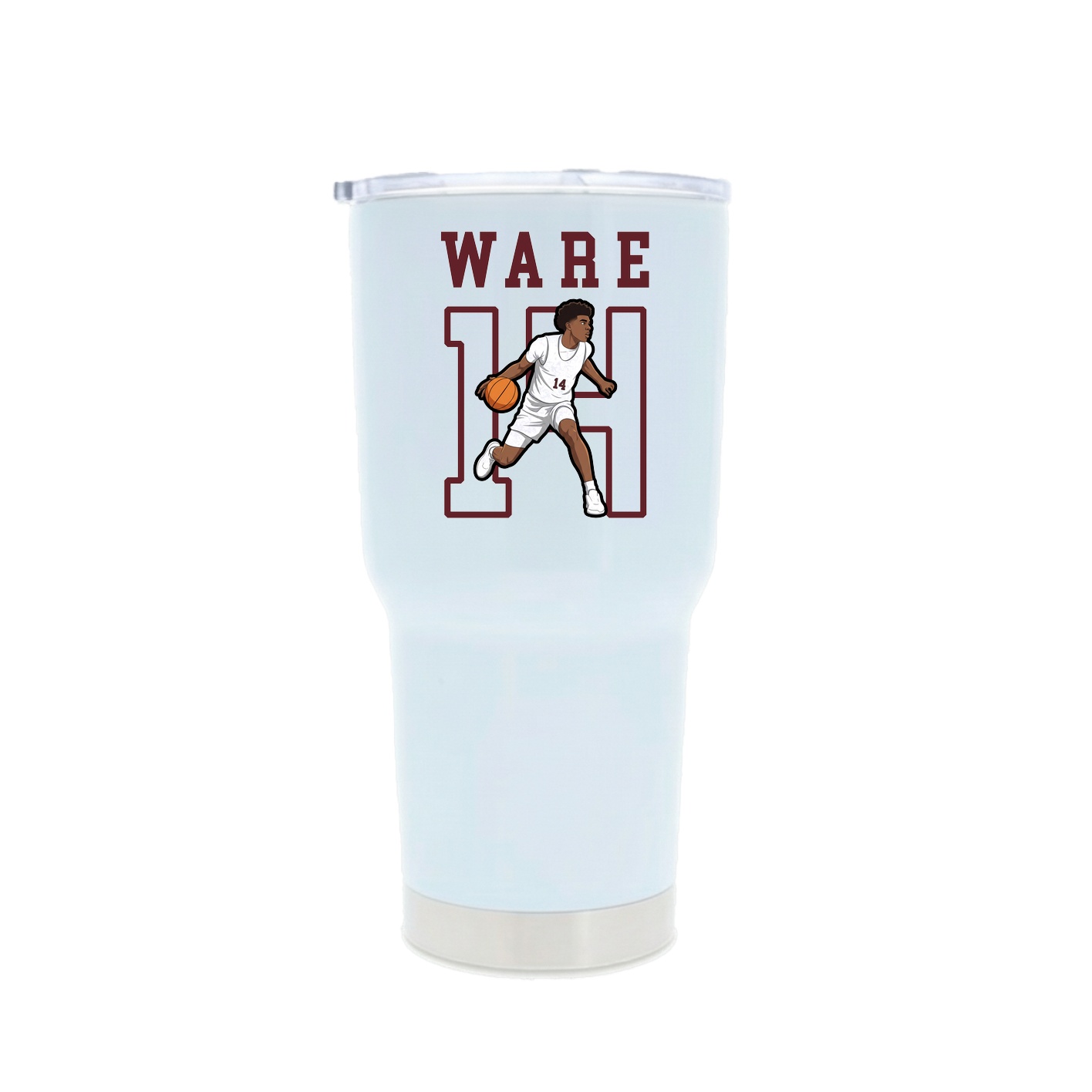 30oz Stainless Steel Tumbler — Shirsey in White