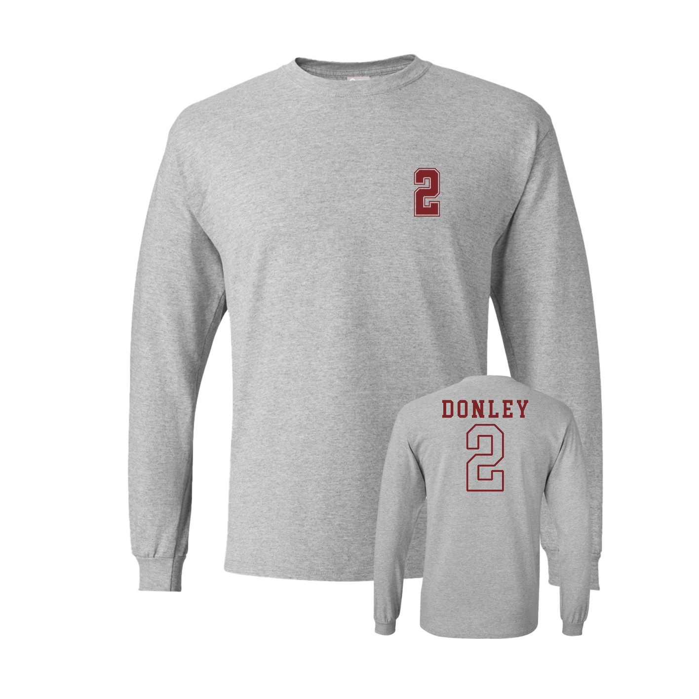 Long Sleeve Tee — Chest Back in Grey