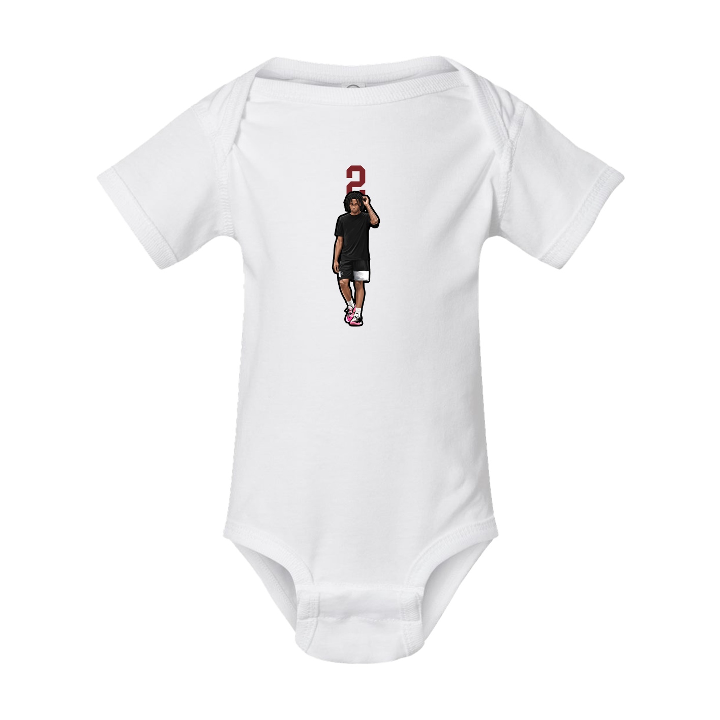 Baby Onesie — Number Top in White