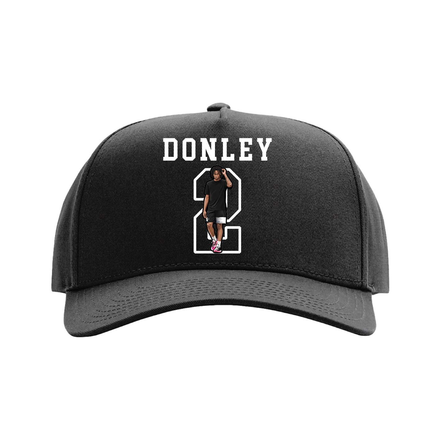 Full Fabric Five-Panel Champ Cap — Shirsey in Black