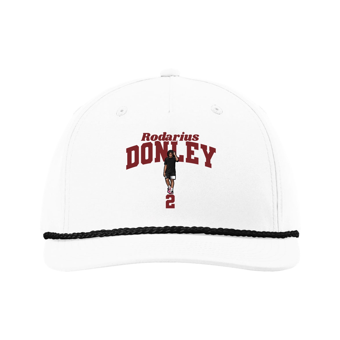 Five-Panel Classic Rope Cap — Signature Arch in White