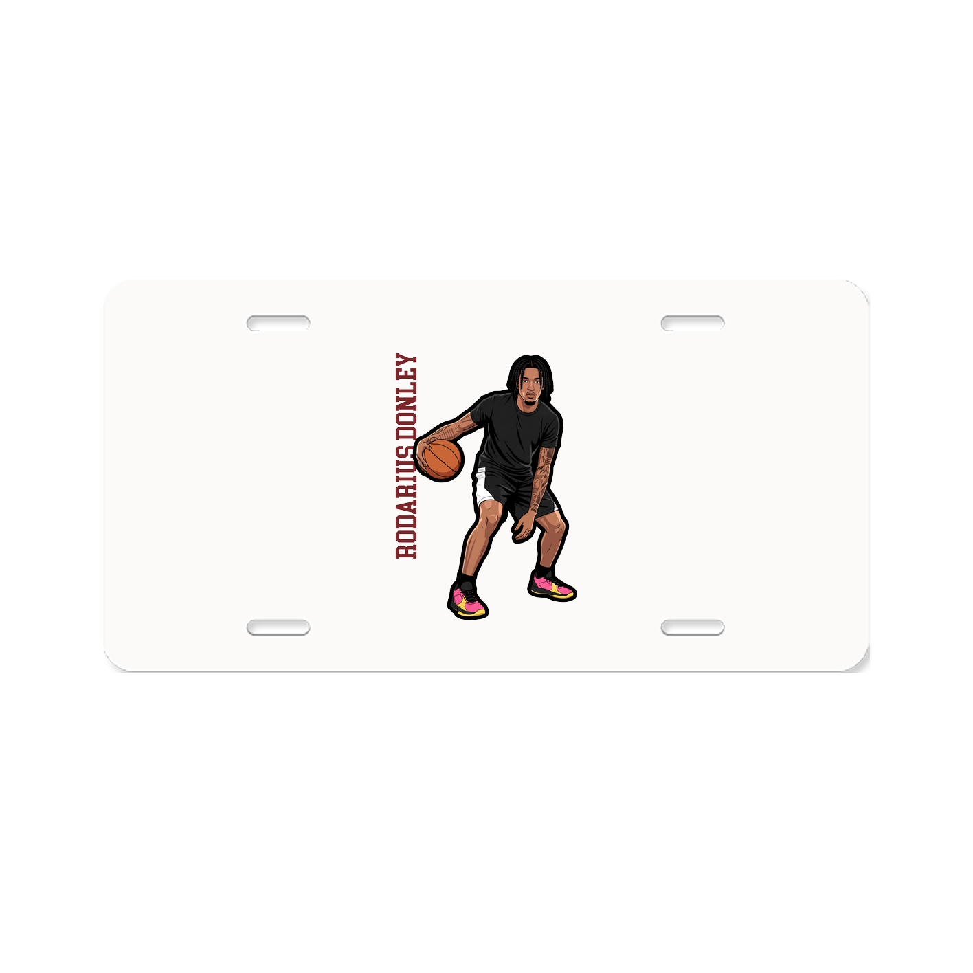 License Plate — Name Vertical in Classic