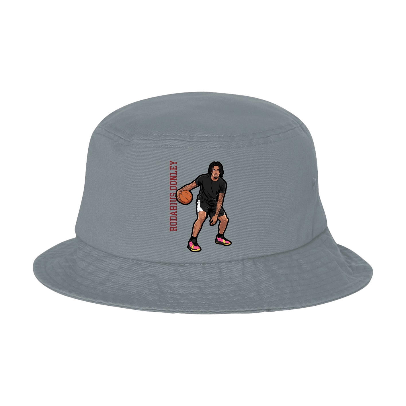 Bucket Cap — Name Vertical in Grey