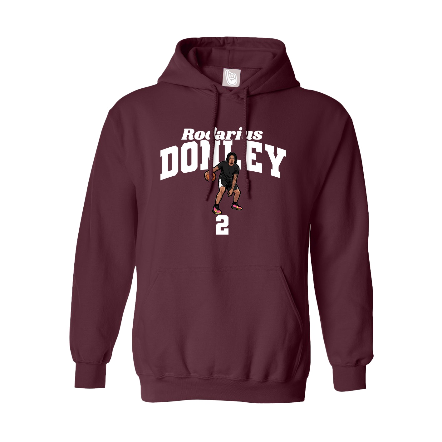Youth Hoodie — Signature Arch in Maroon