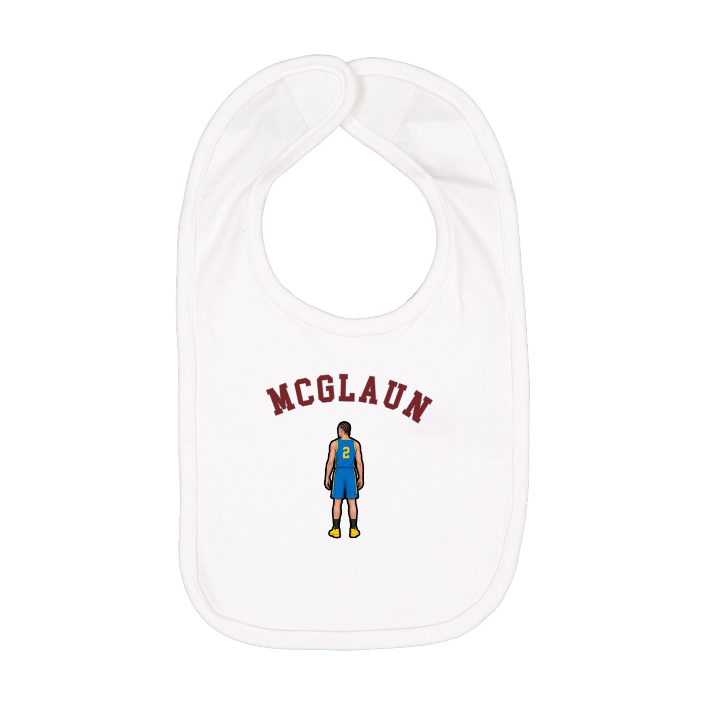 Infant Bib — Shirsey Arch in White