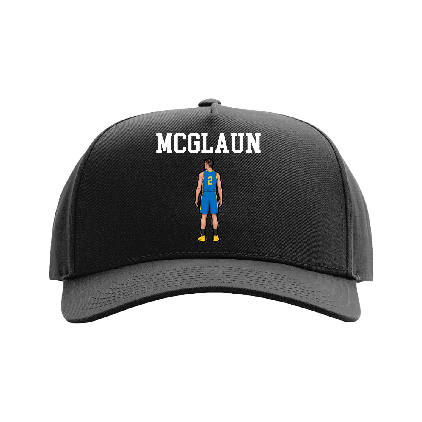 Full Fabric Five-Panel Champ Cap — Shirsey in Black