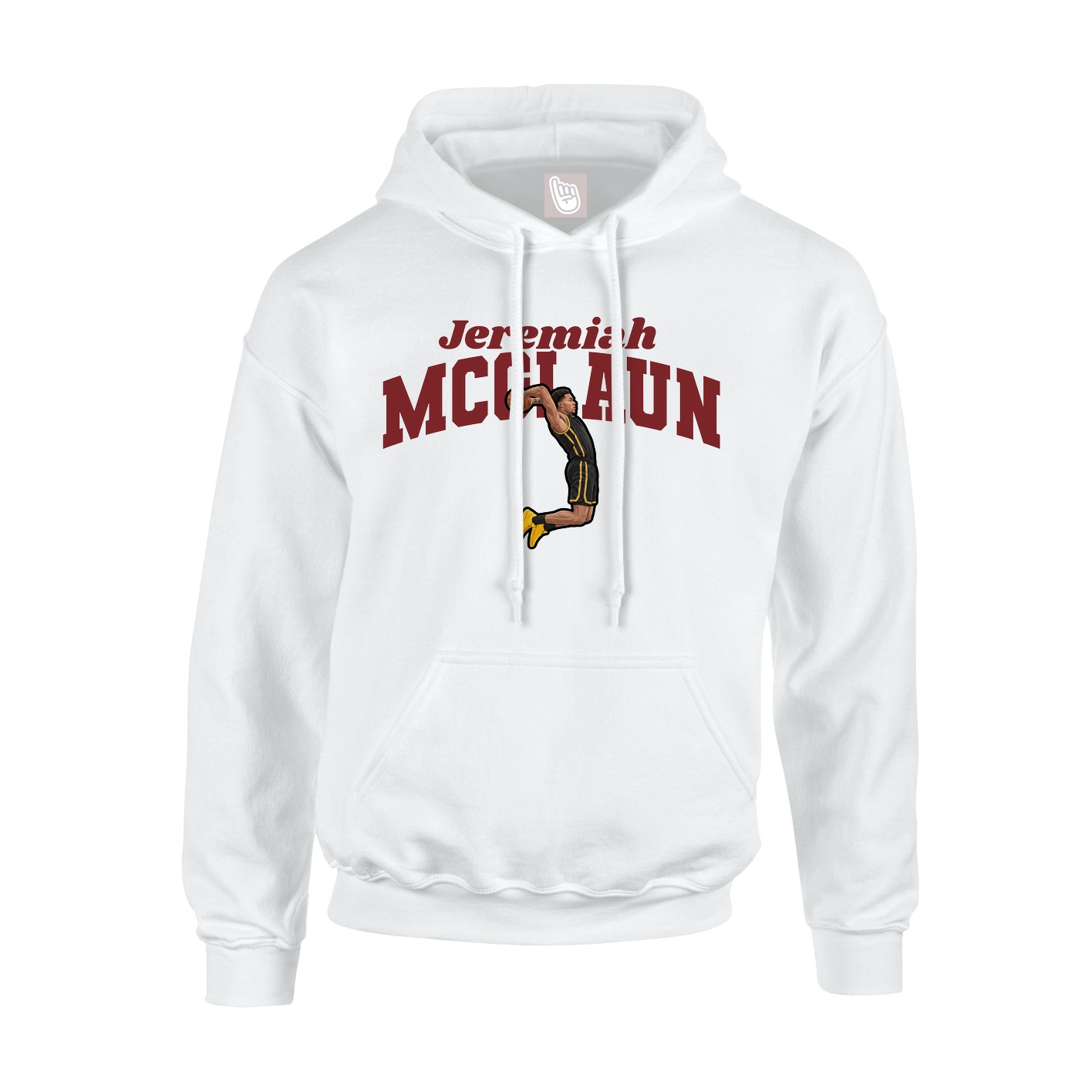 Hoodie — Signature Arch in White