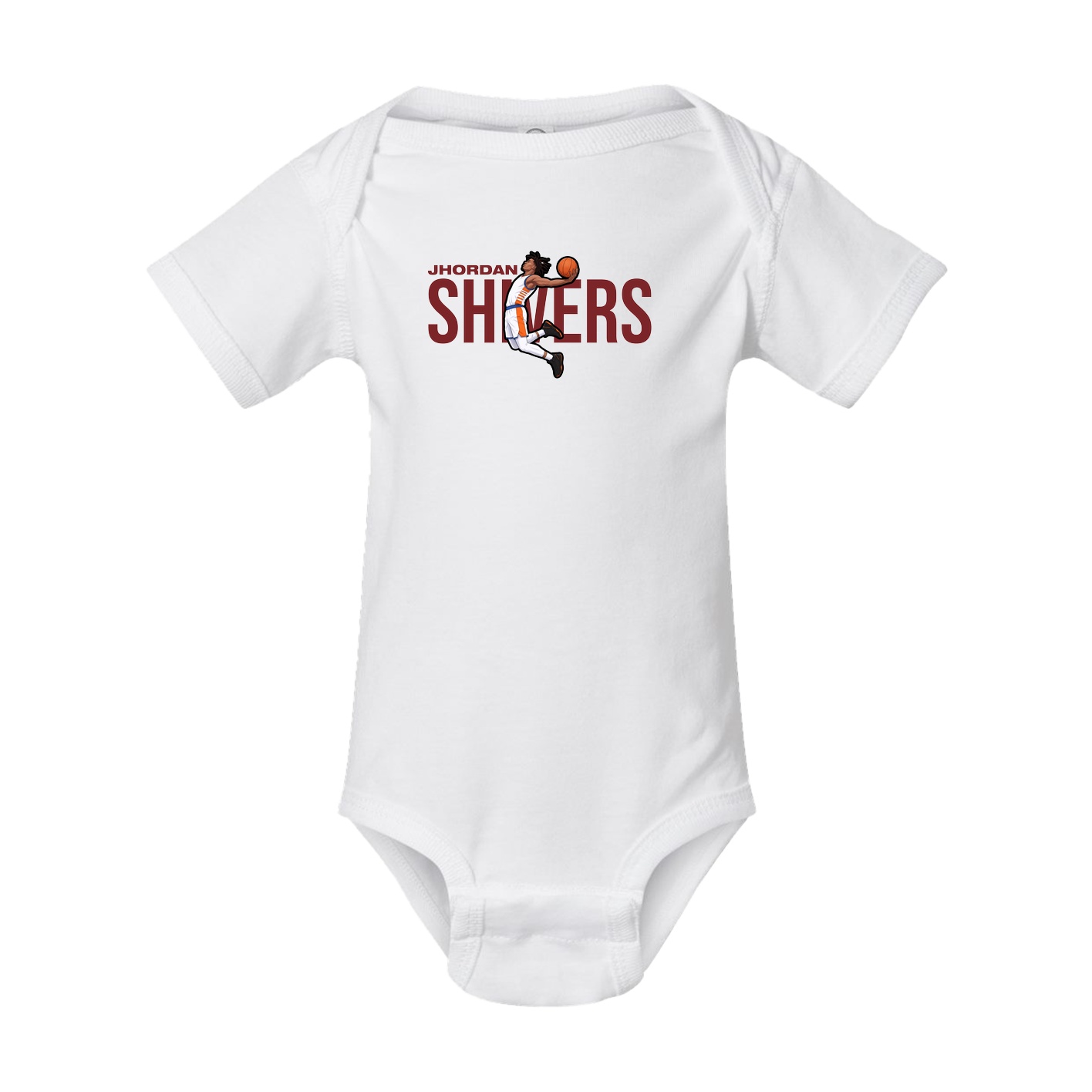 Baby Onesie — Player Name in White