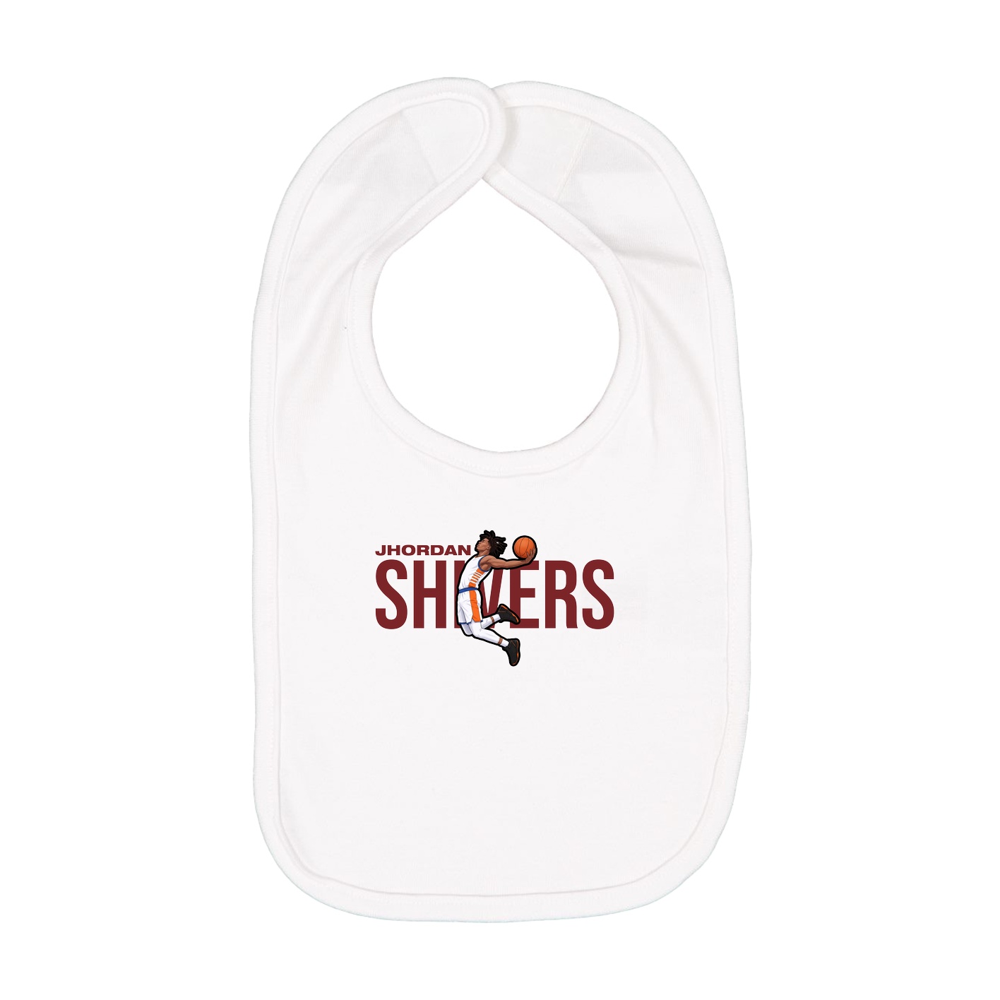 Infant Bib — Player Name in White