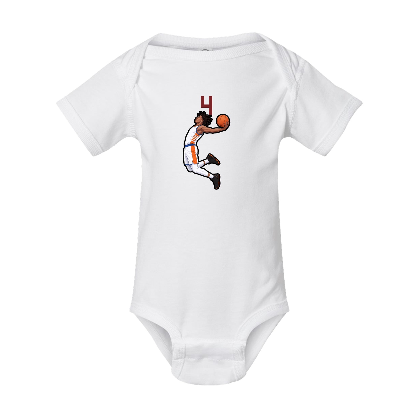 Baby Onesie — Number Top in White