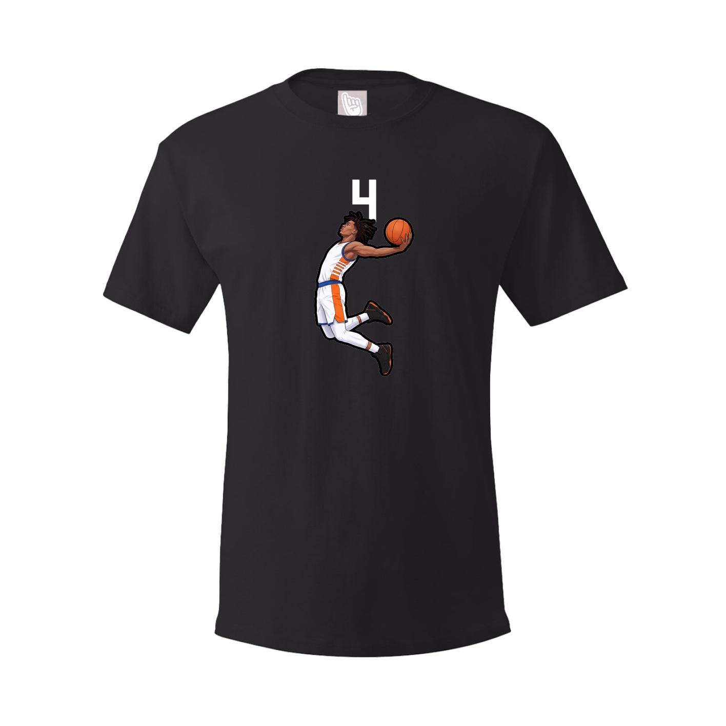 Youth Tee — Number Top in Black