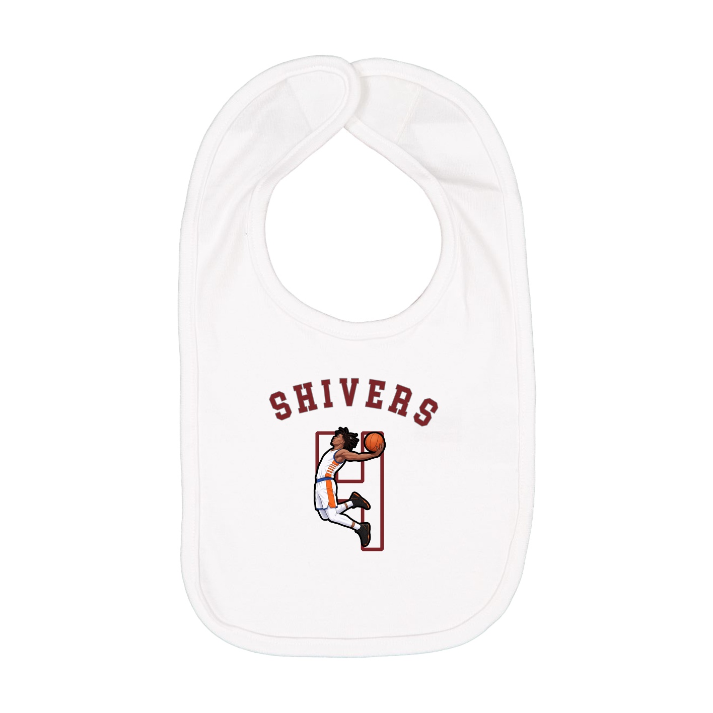 Infant Bib — Shirsey Arch in White