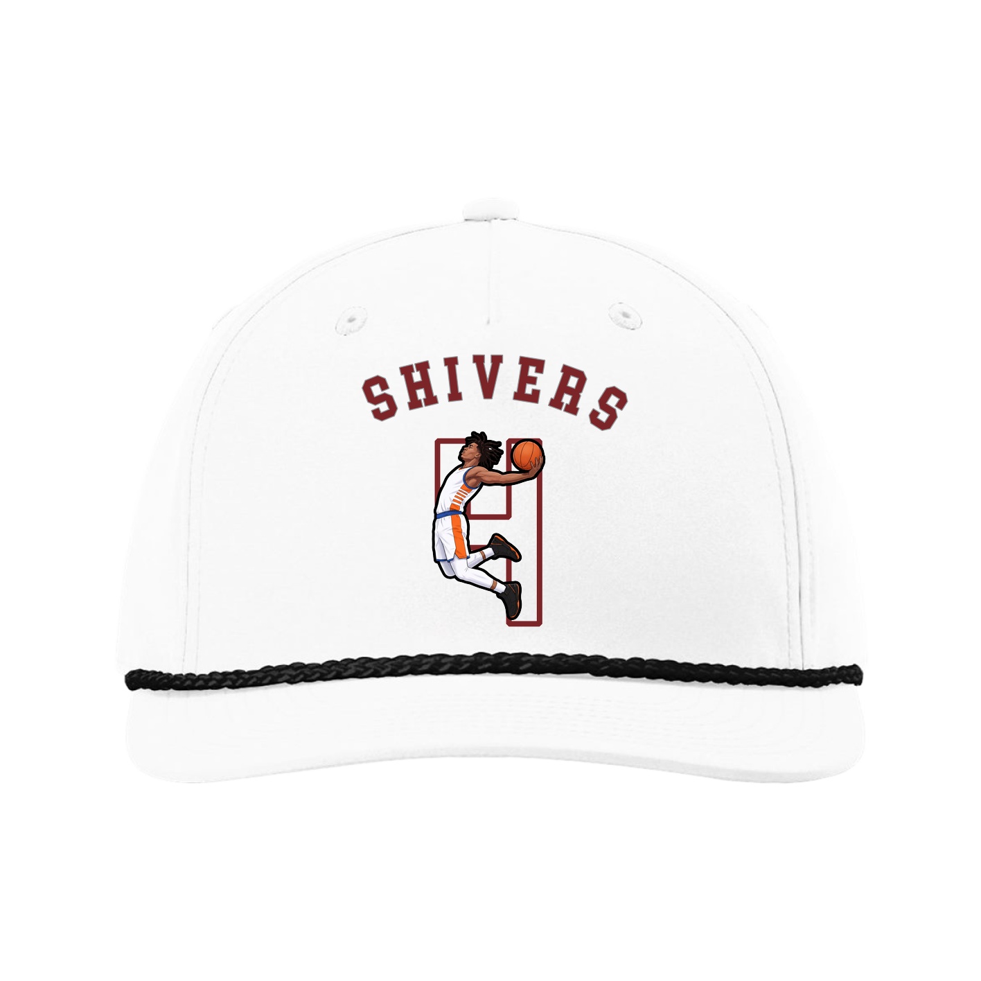 Five-Panel Classic Rope Cap — Shirsey Arch in White