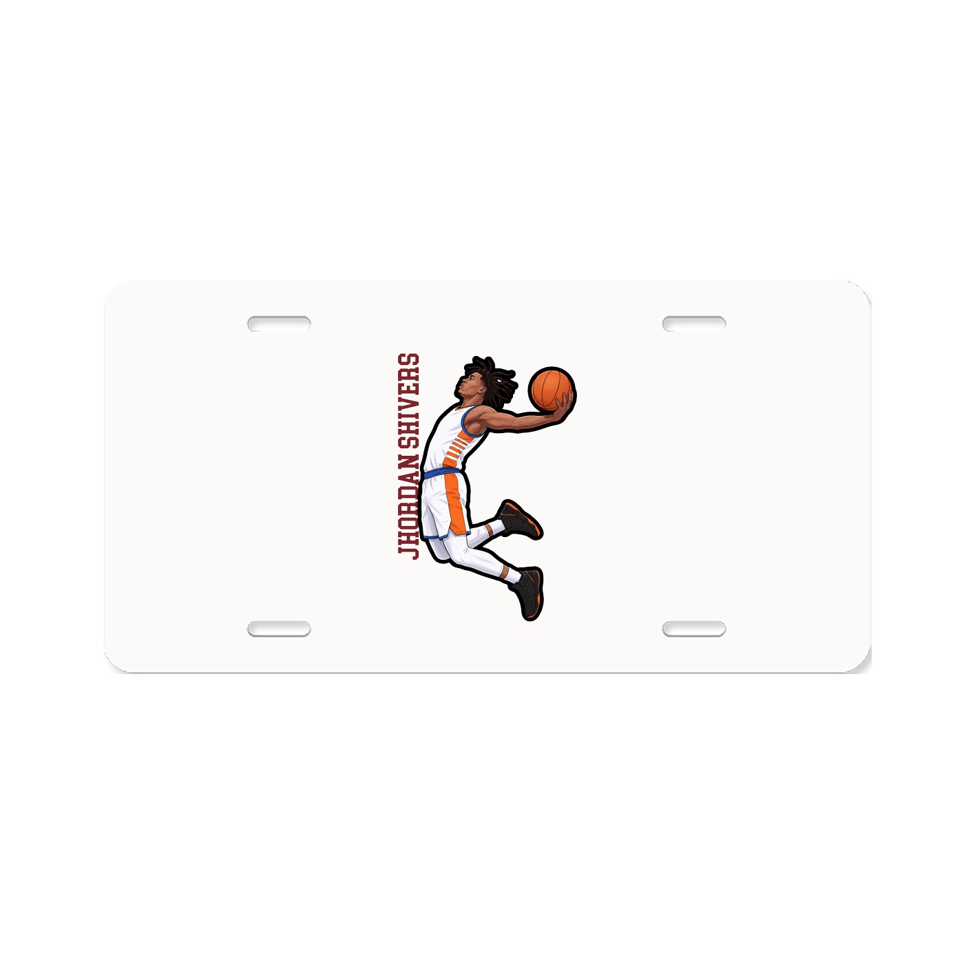 License Plate — Name Vertical in Classic