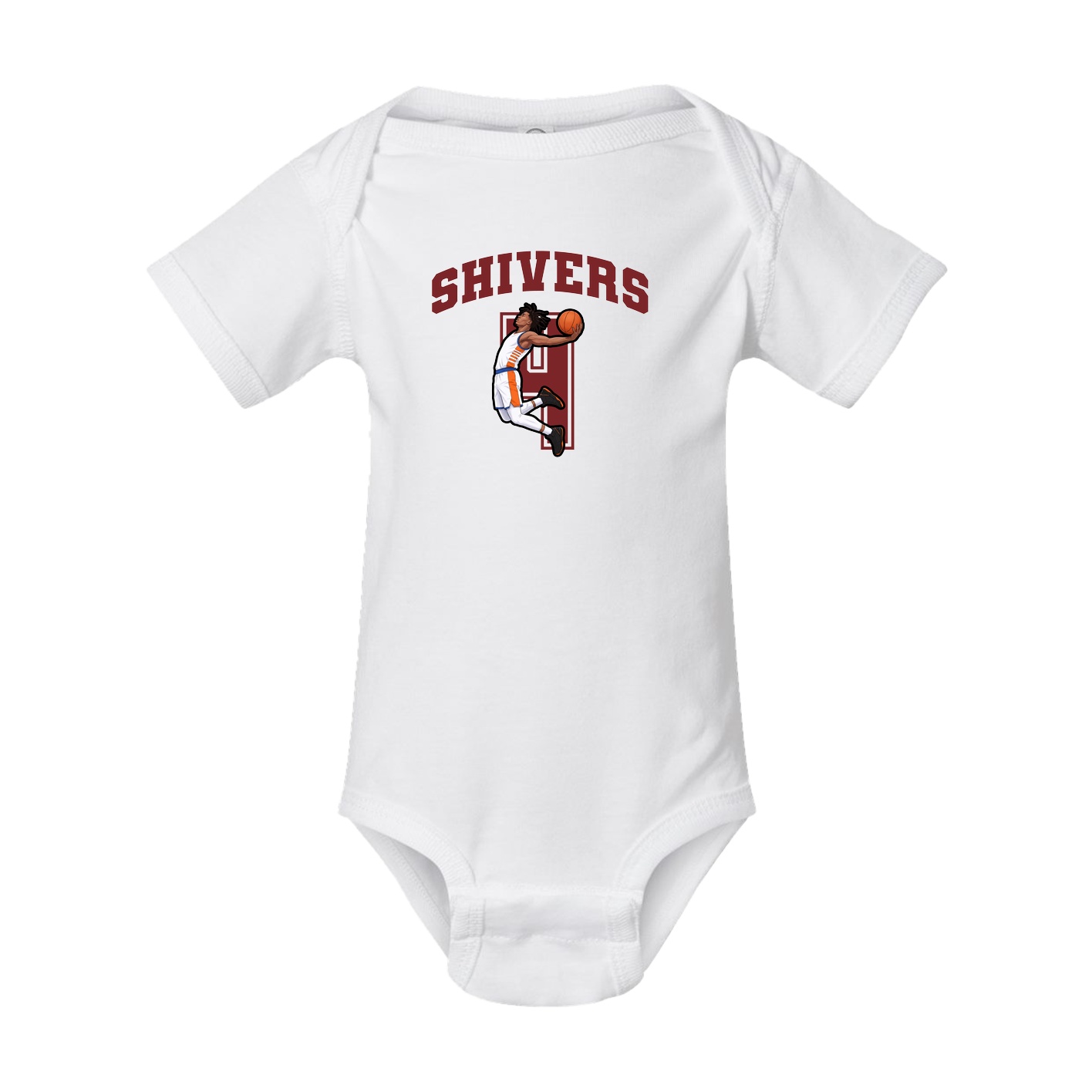 Baby Onesie — Number in White
