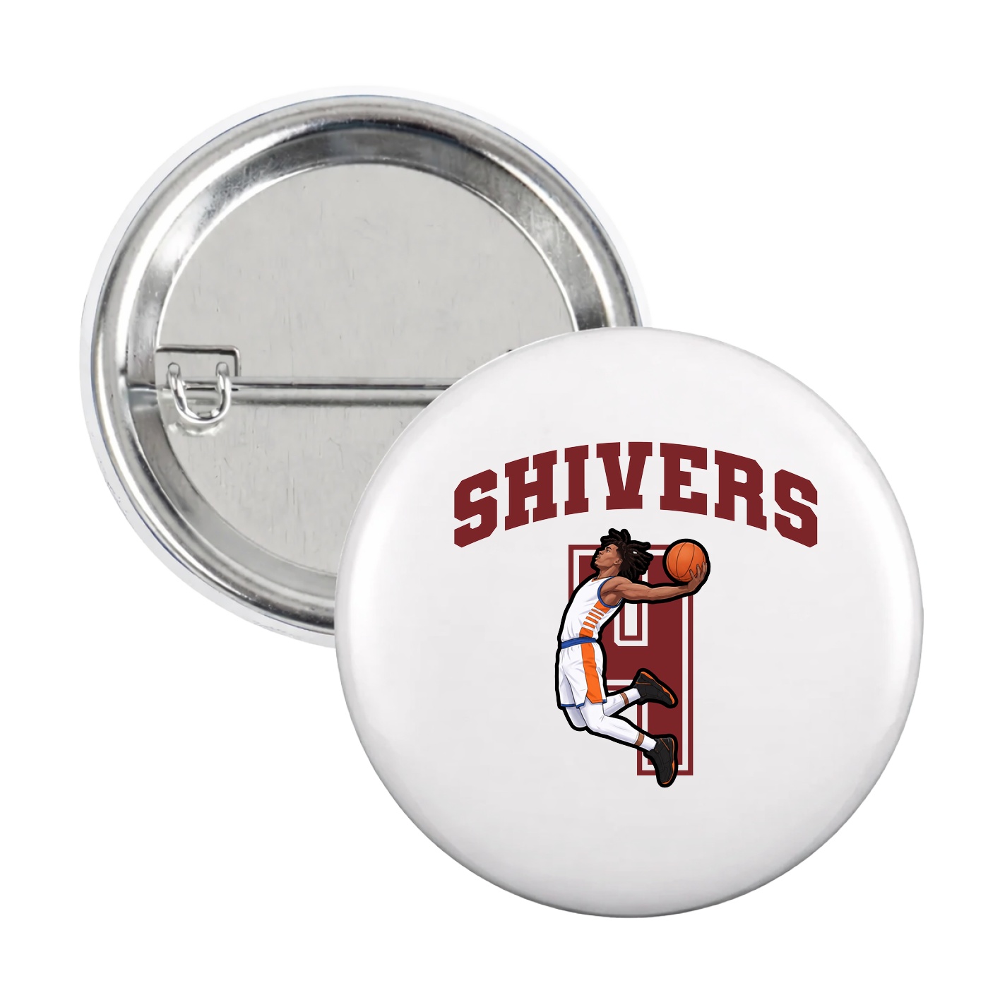Game Day Button — Number in White