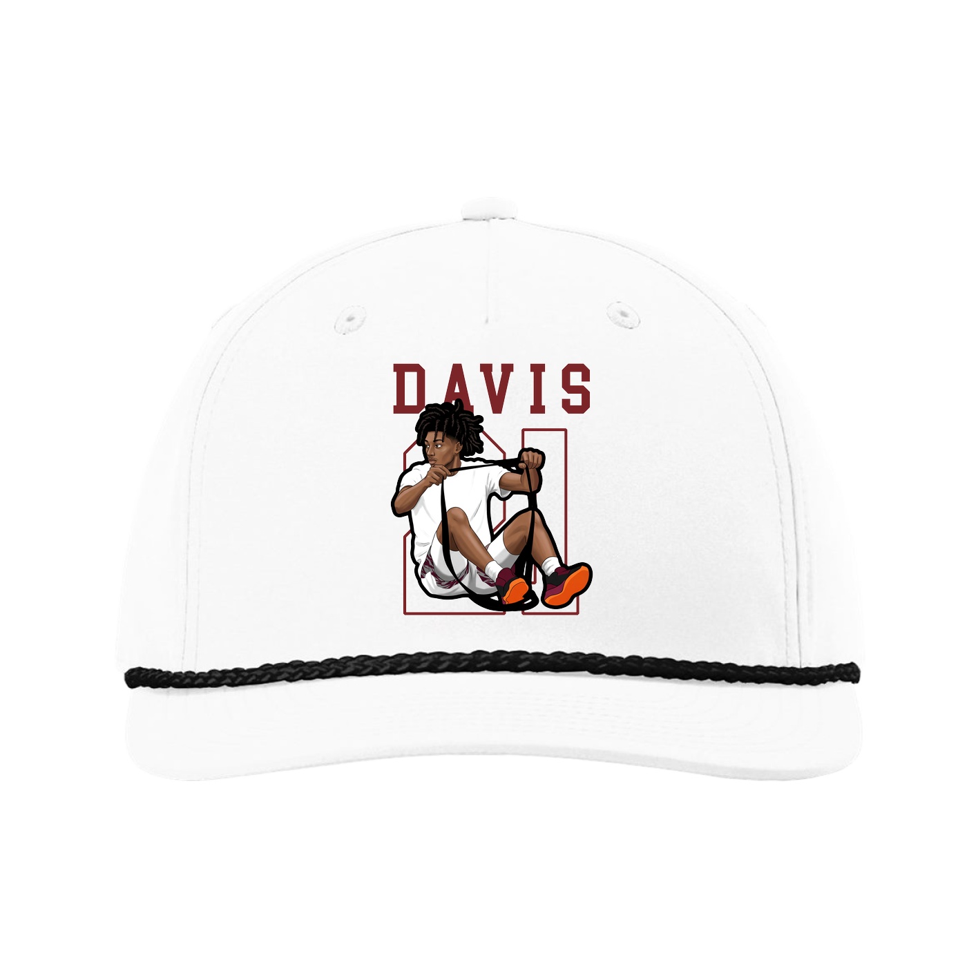 Five-Panel Classic Rope Cap — Shirsey in White