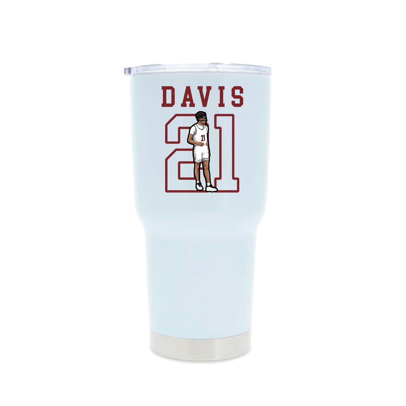 30oz Stainless Steel Tumbler — Shirsey in White