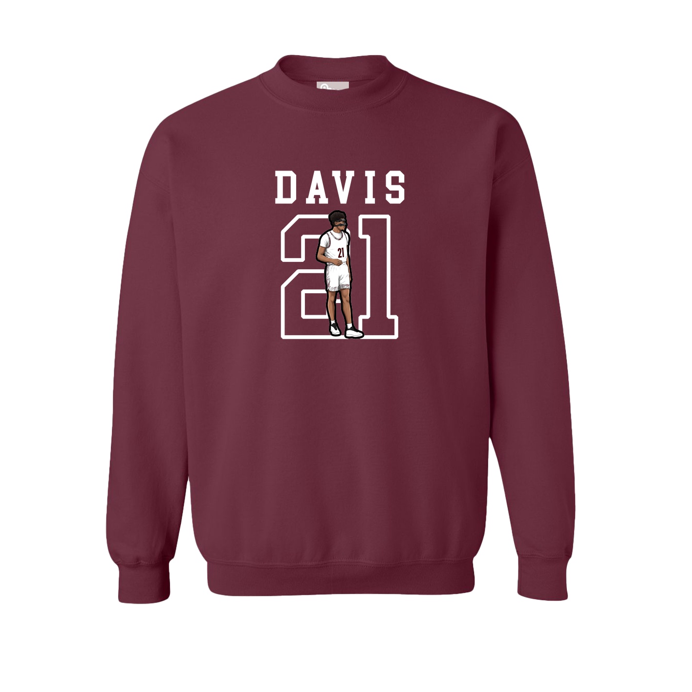 Fleece Crew — Shirsey in Maroon