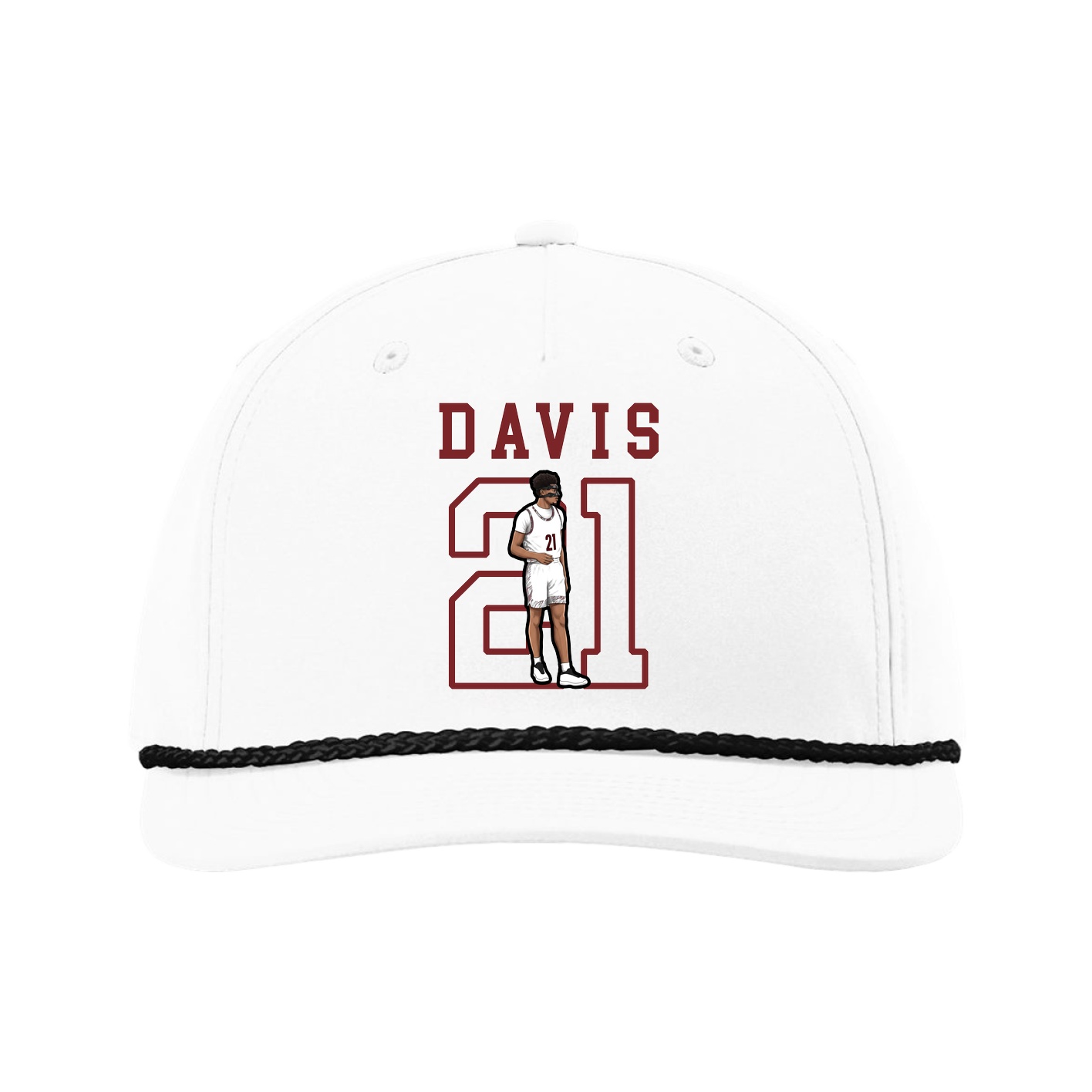 Five-Panel Classic Rope Cap — Shirsey in White