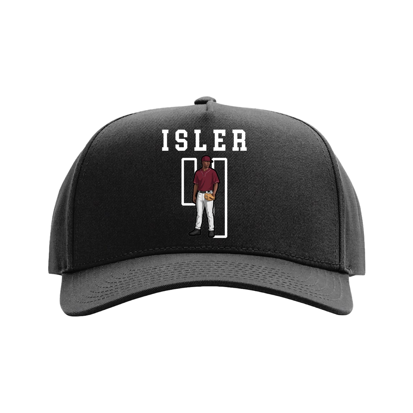 Full Fabric Five-Panel Champ Cap — Shirsey in Black