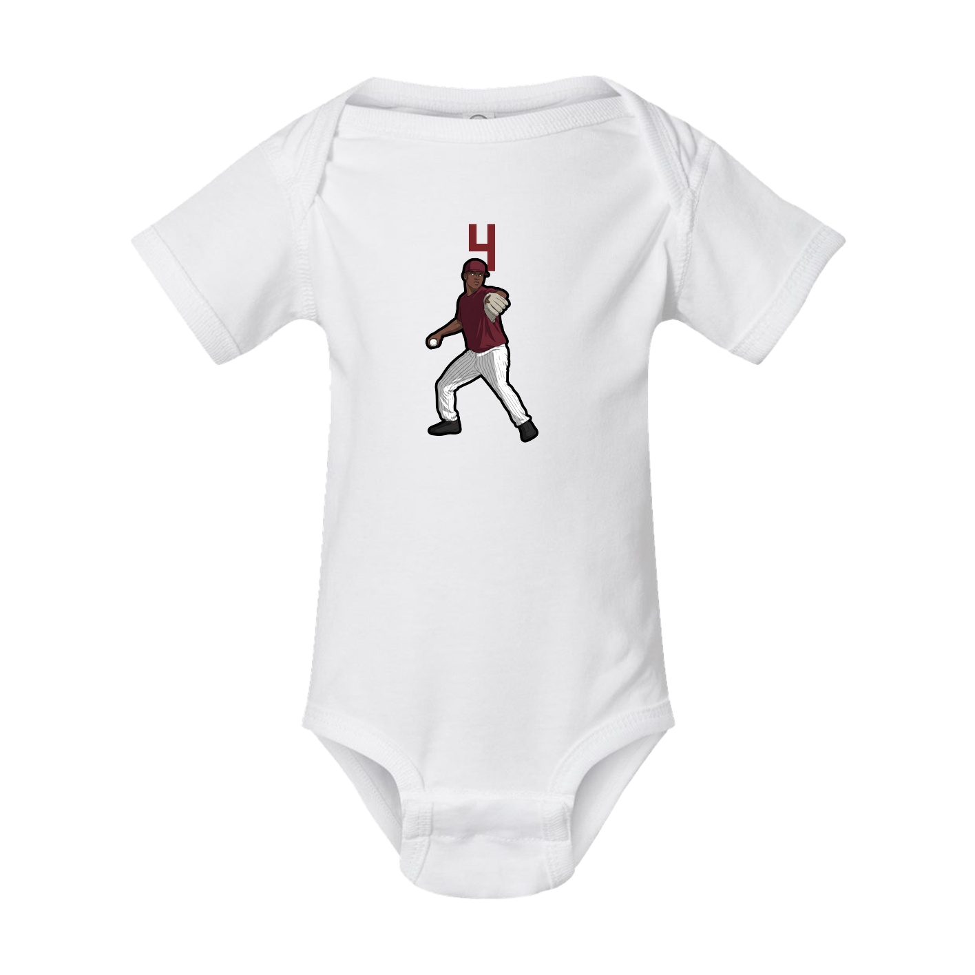 Baby Onesie — Number Top in White