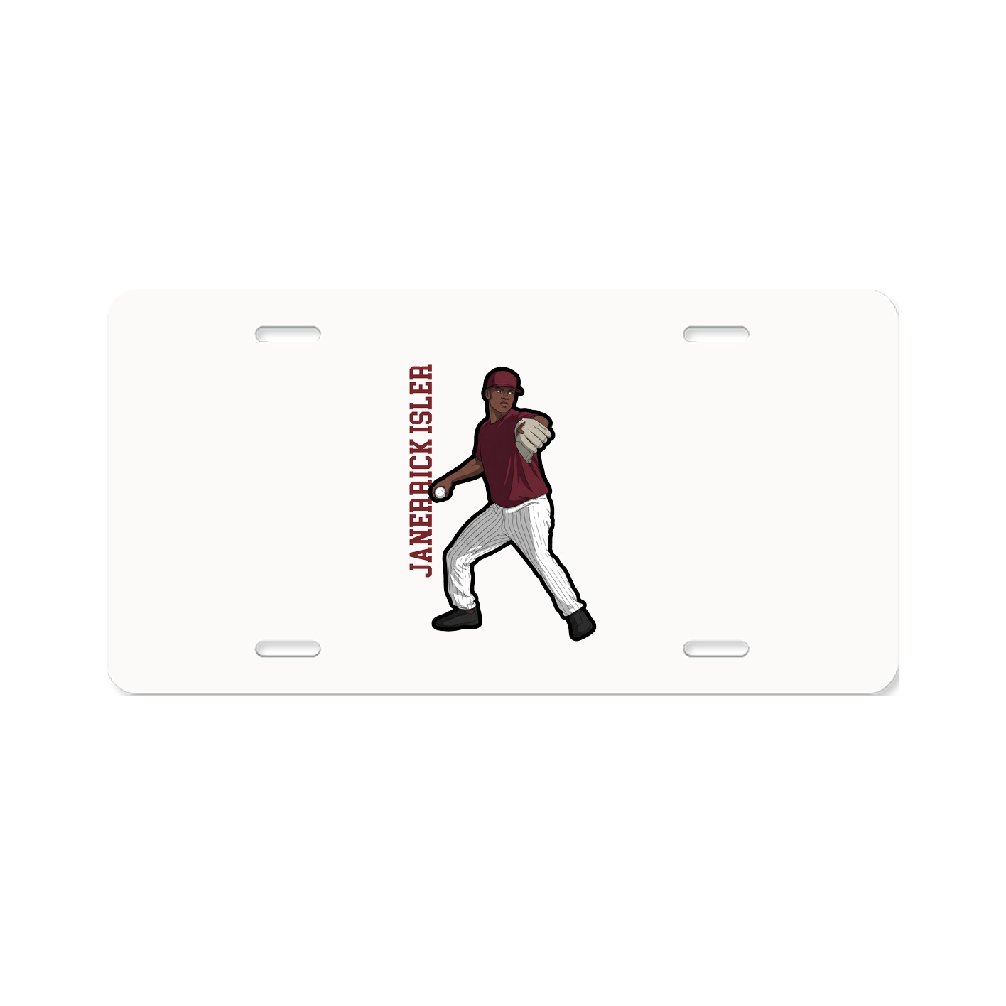 License Plate — Name Vertical in Classic