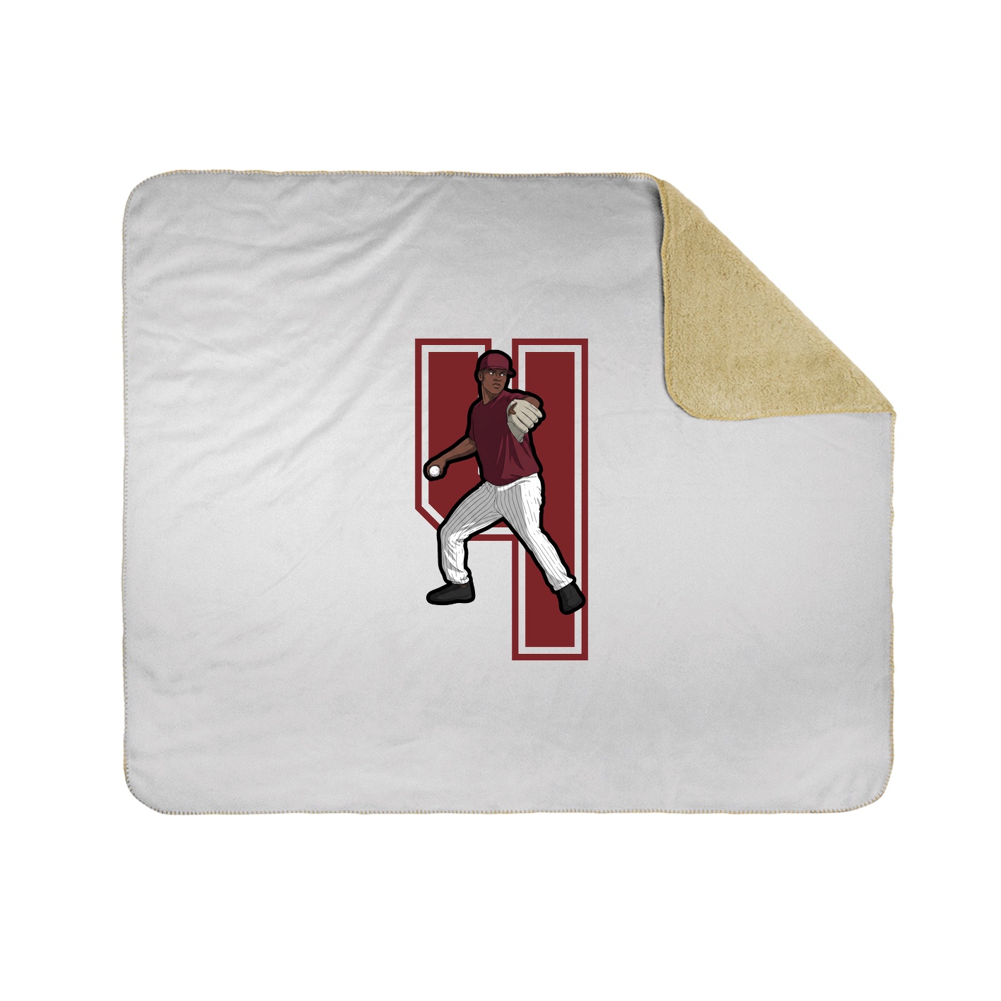 Throw Blanket — Number in White