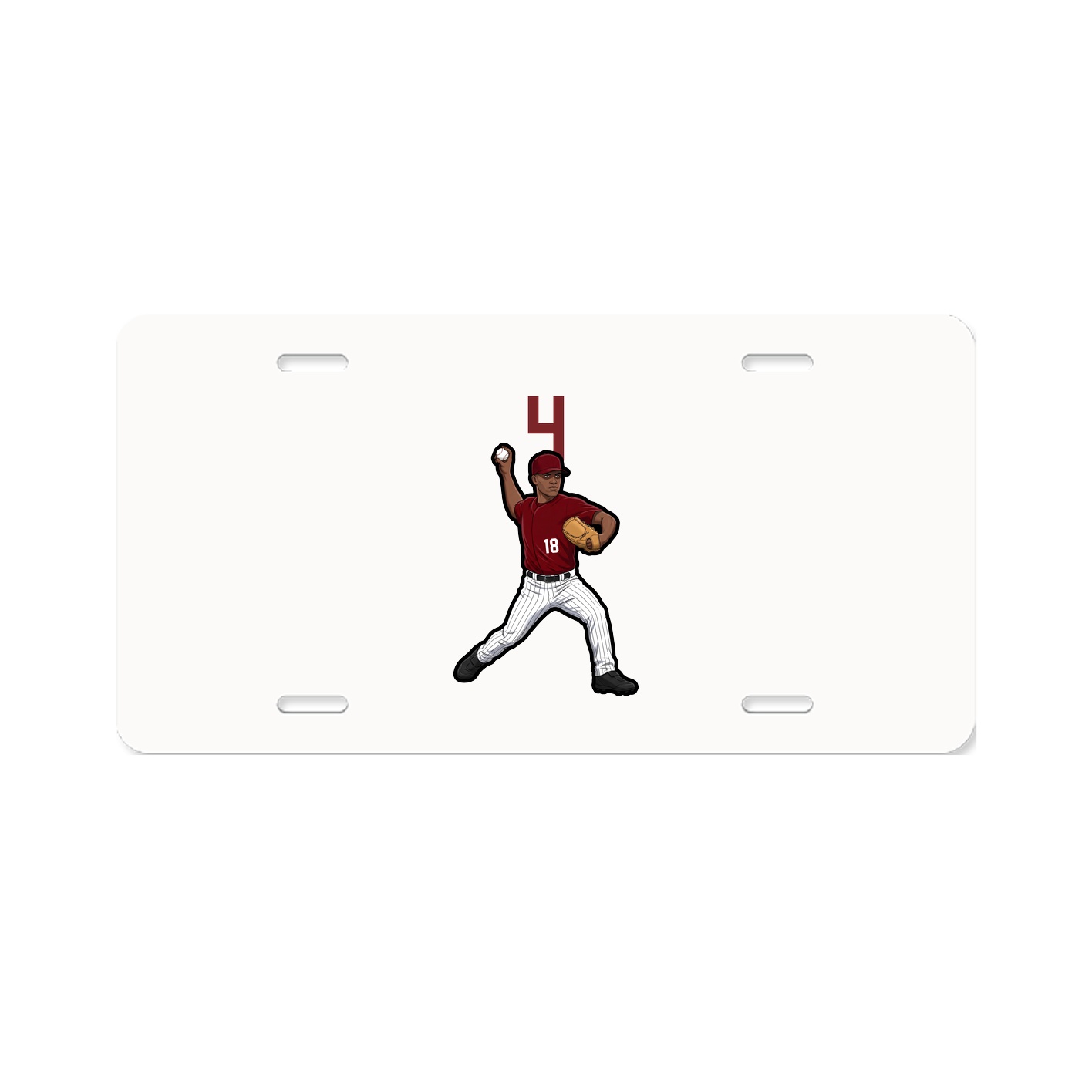 License Plate — Number Top in Classic