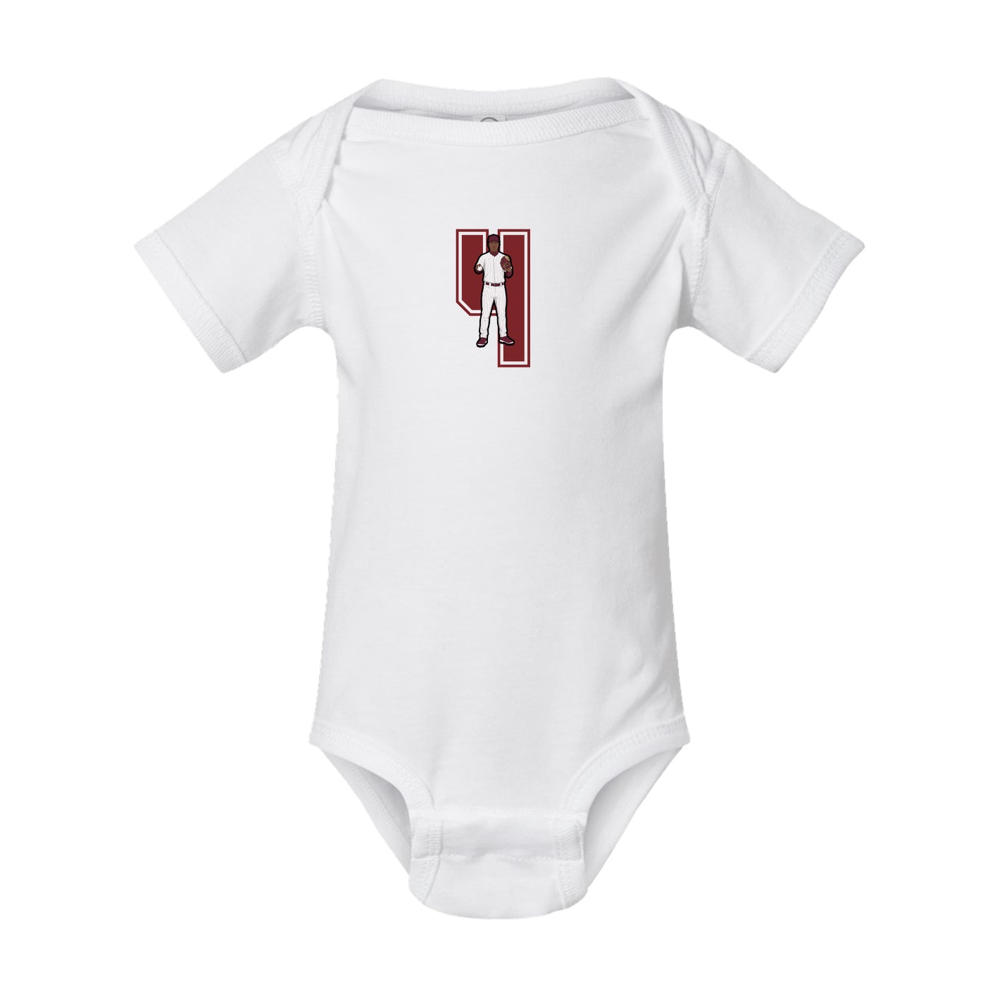 Baby Onesie — Number in White