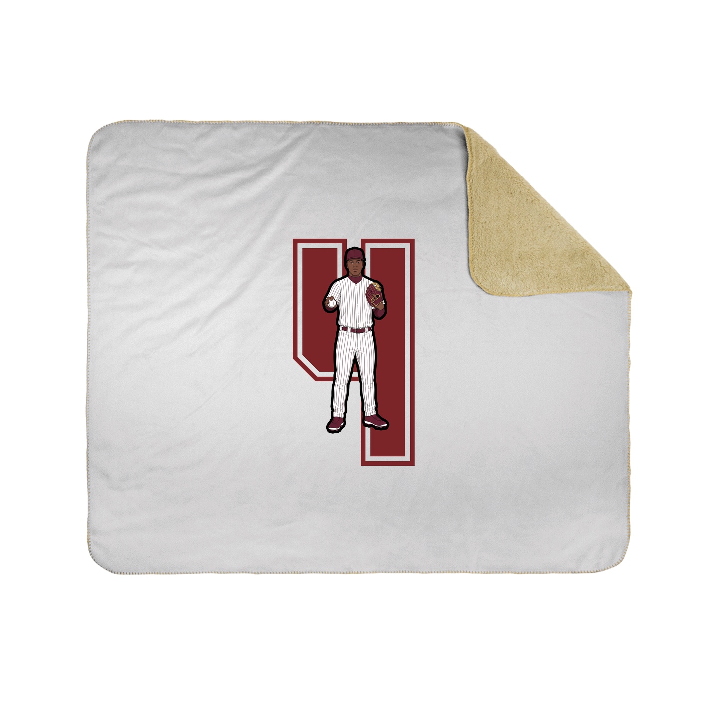 Throw Blanket — Number in White