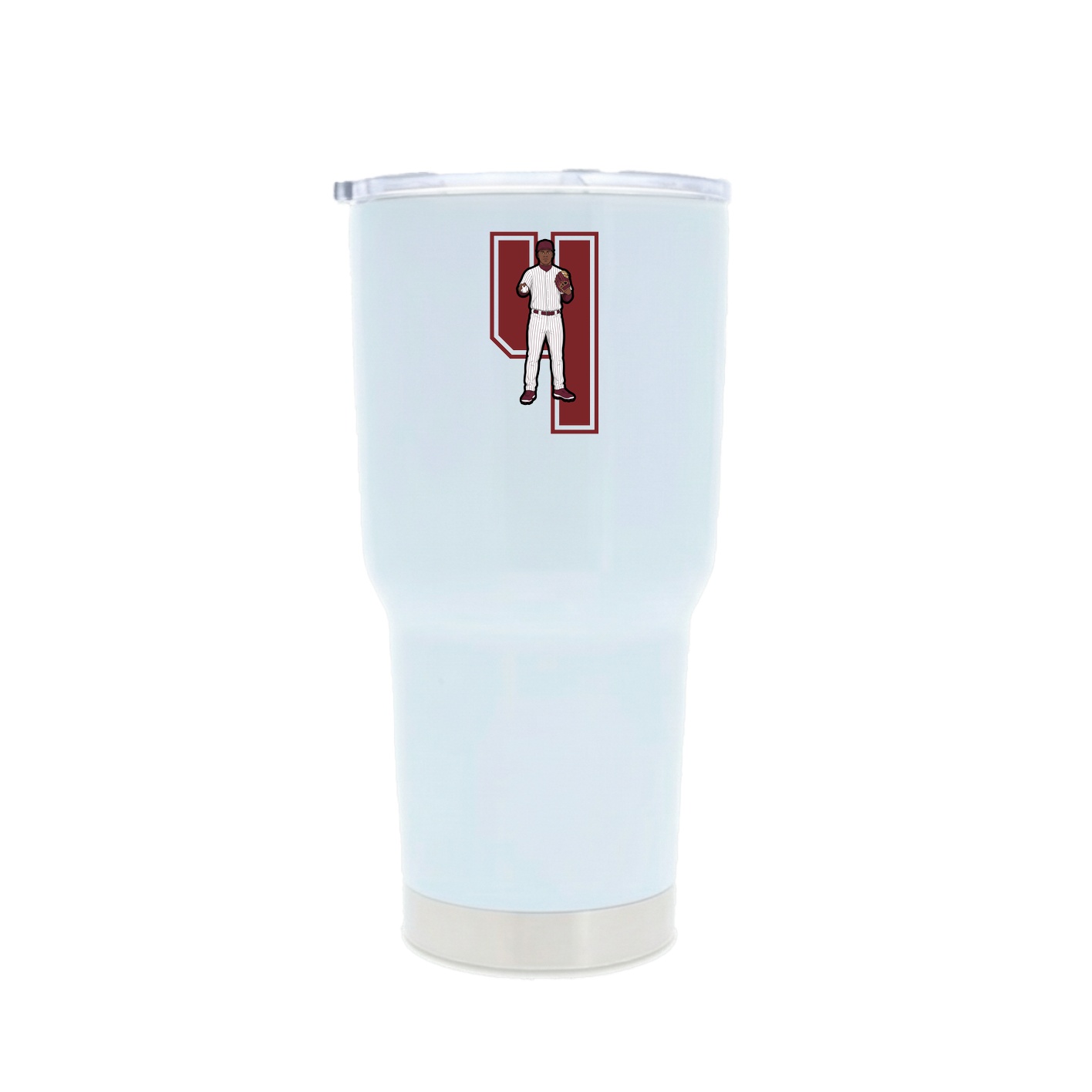 30oz Stainless Steel Tumbler — Number in White