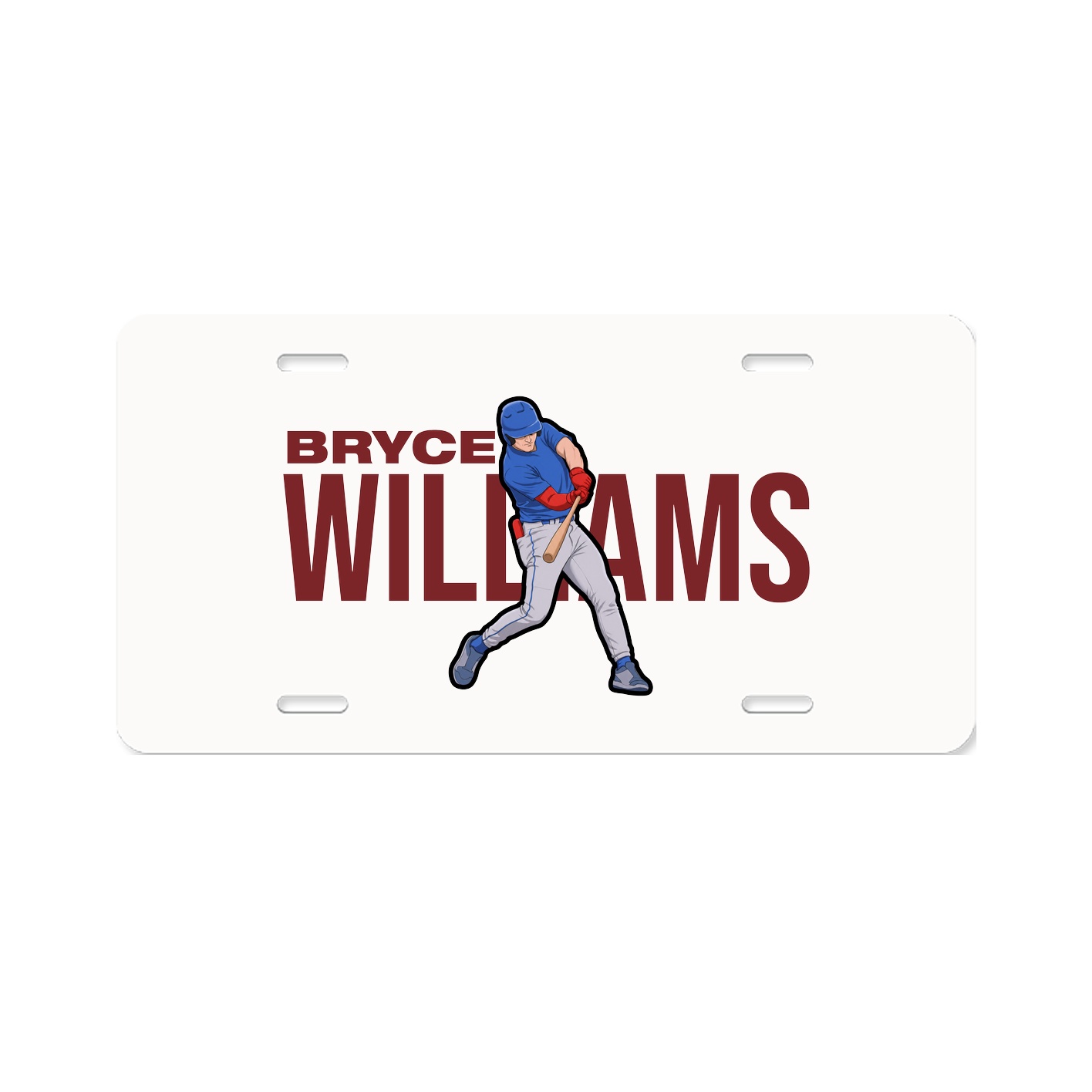 License Plate — Player Name in Classic