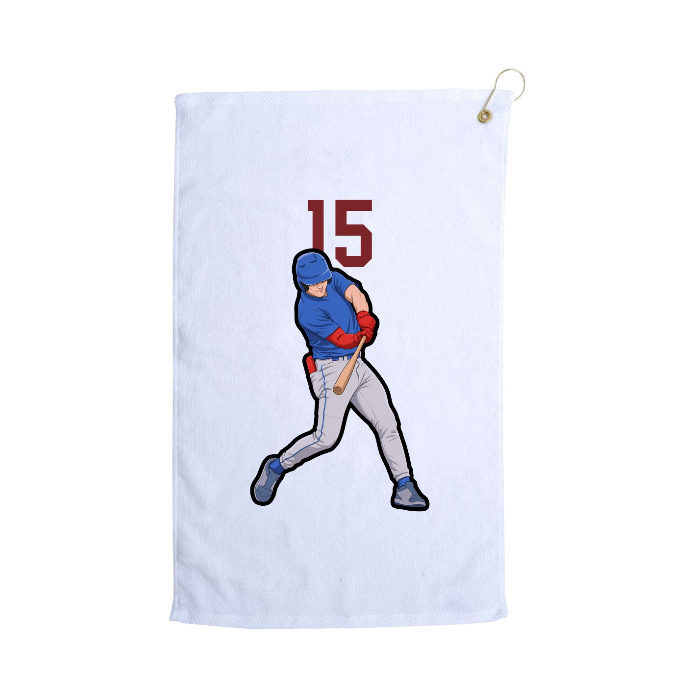 Golf Towel — Number Top in White