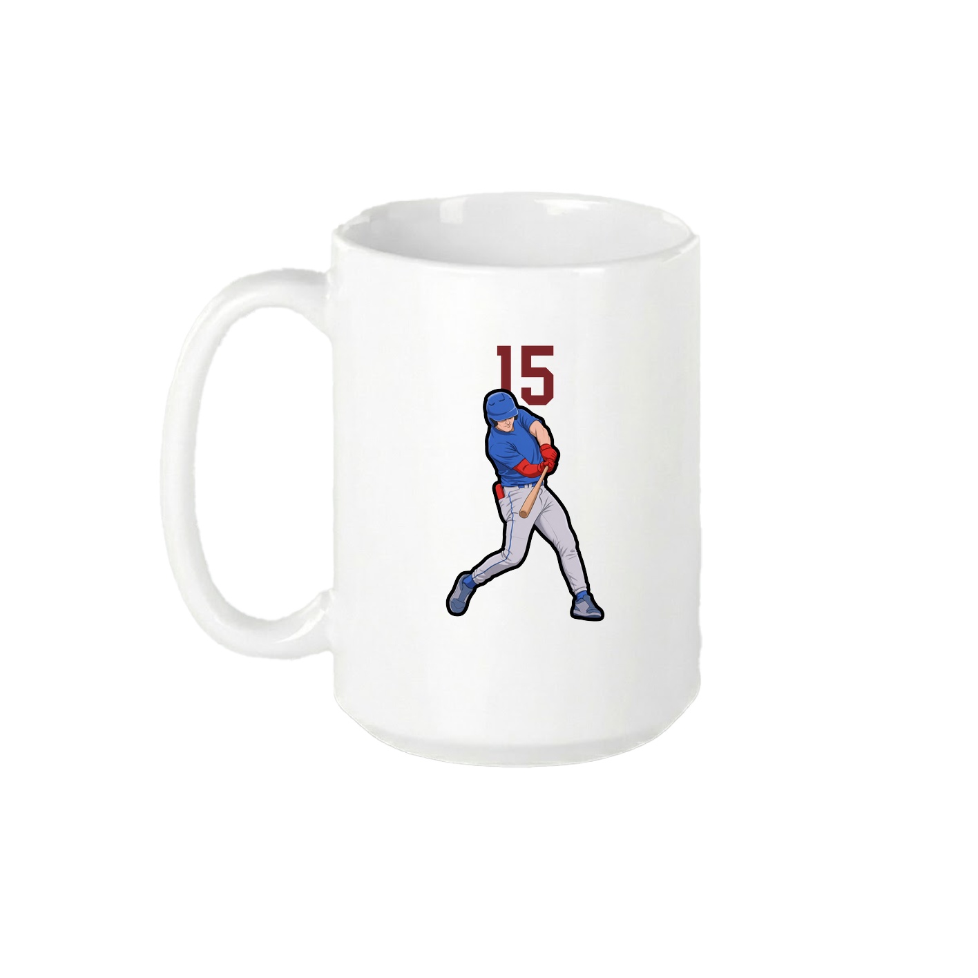 15oz Coffee Mug — Number Top in White