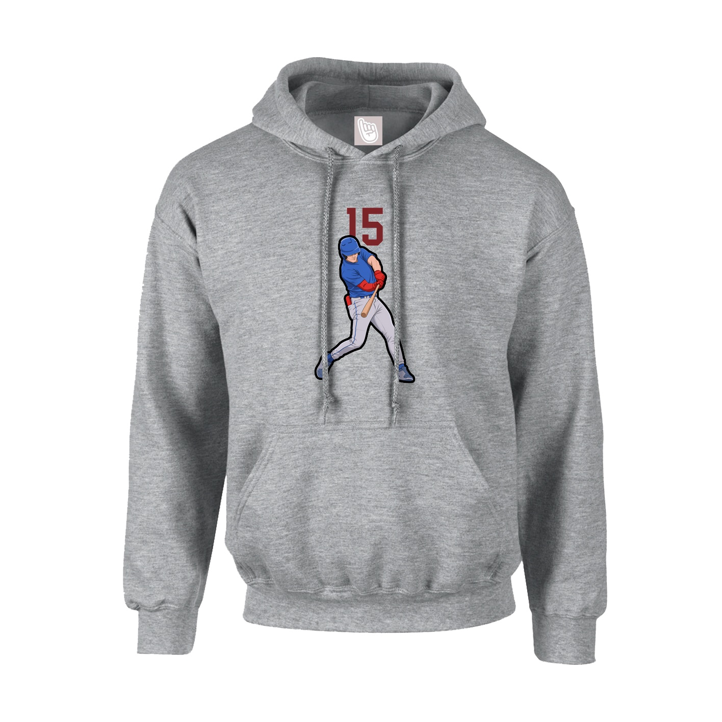 Youth Hoodie — Number Top in Grey
