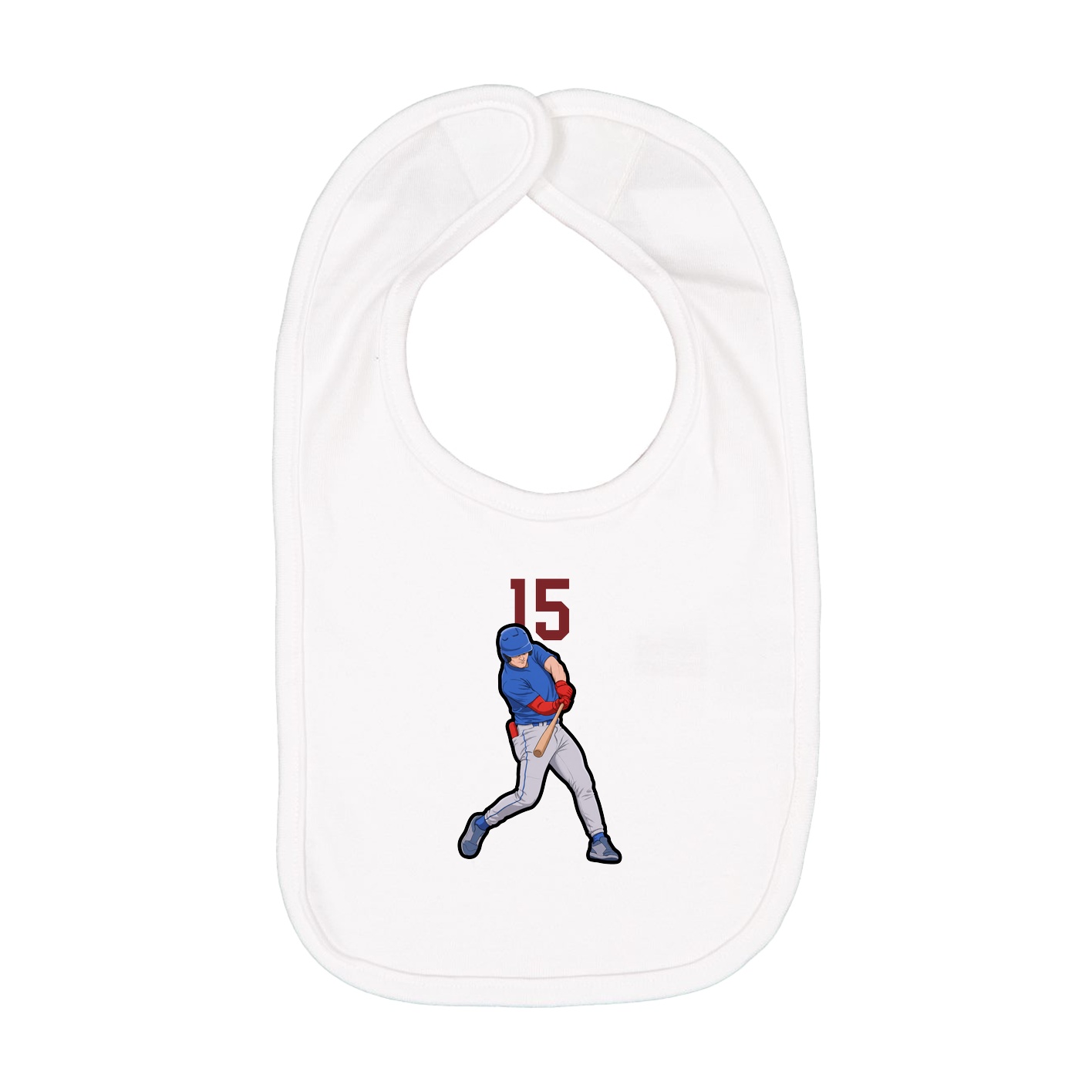 Infant Bib — Number Top in White