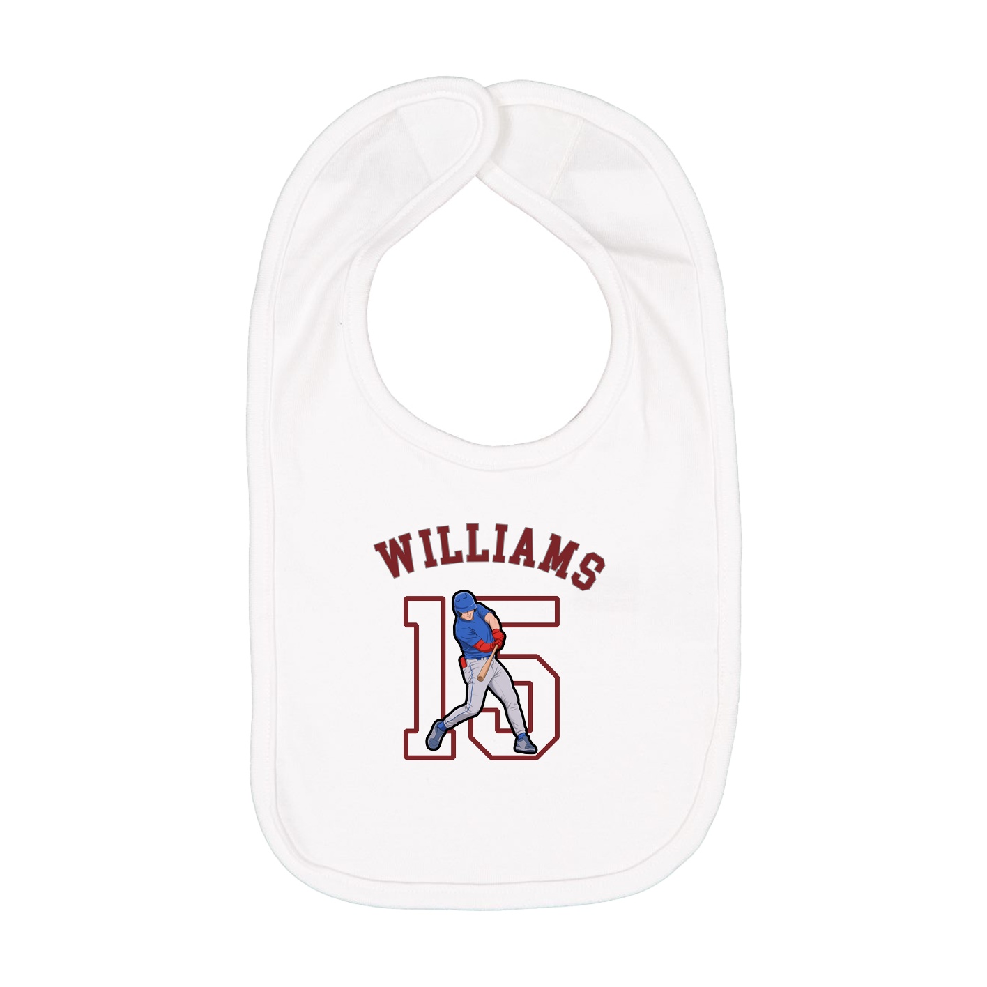 Infant Bib — Shirsey Arch in White
