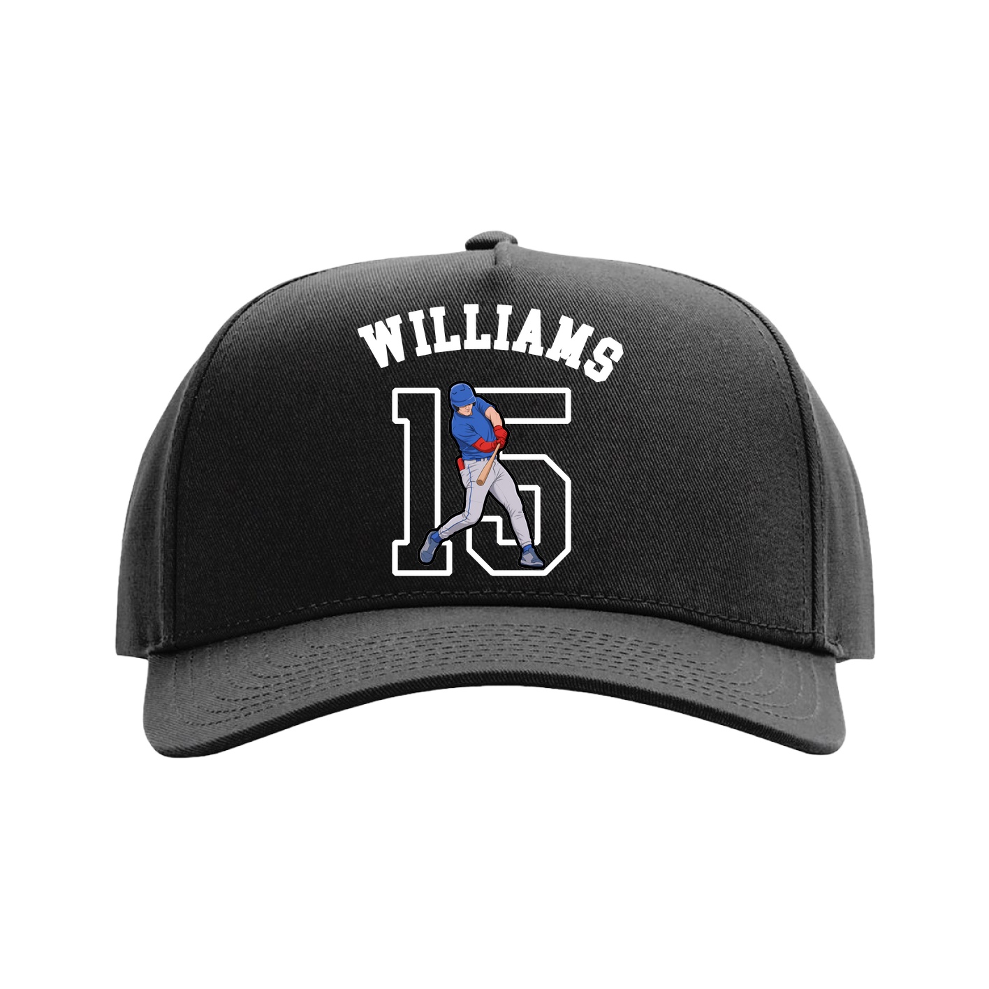 Full Fabric Five-Panel Champ Cap — Shirsey Arch in Black