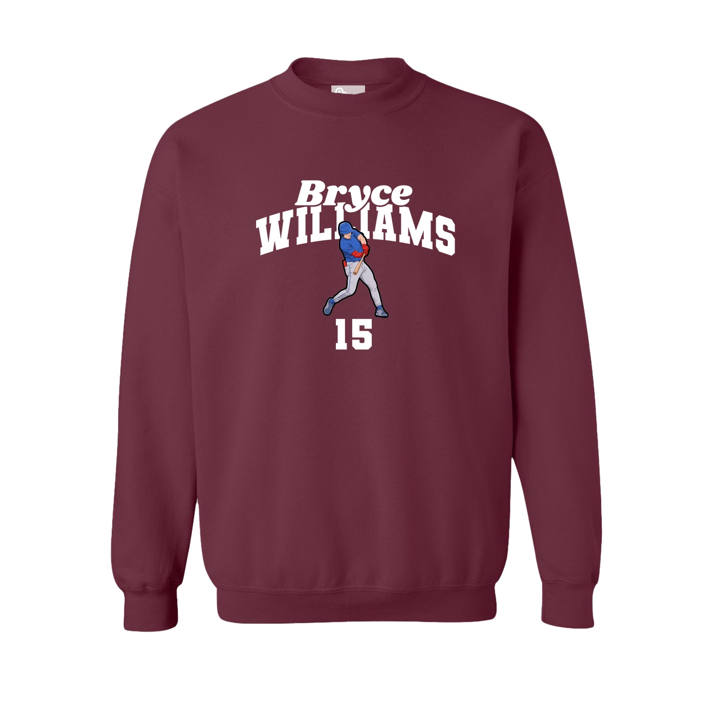 Fleece Crew — Signature Arch in Maroon
