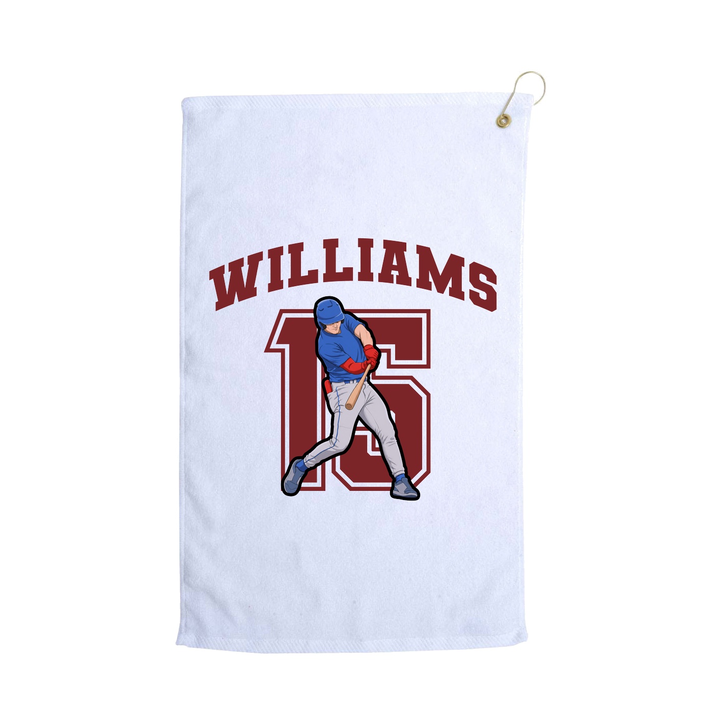 Golf Towel — Number in White