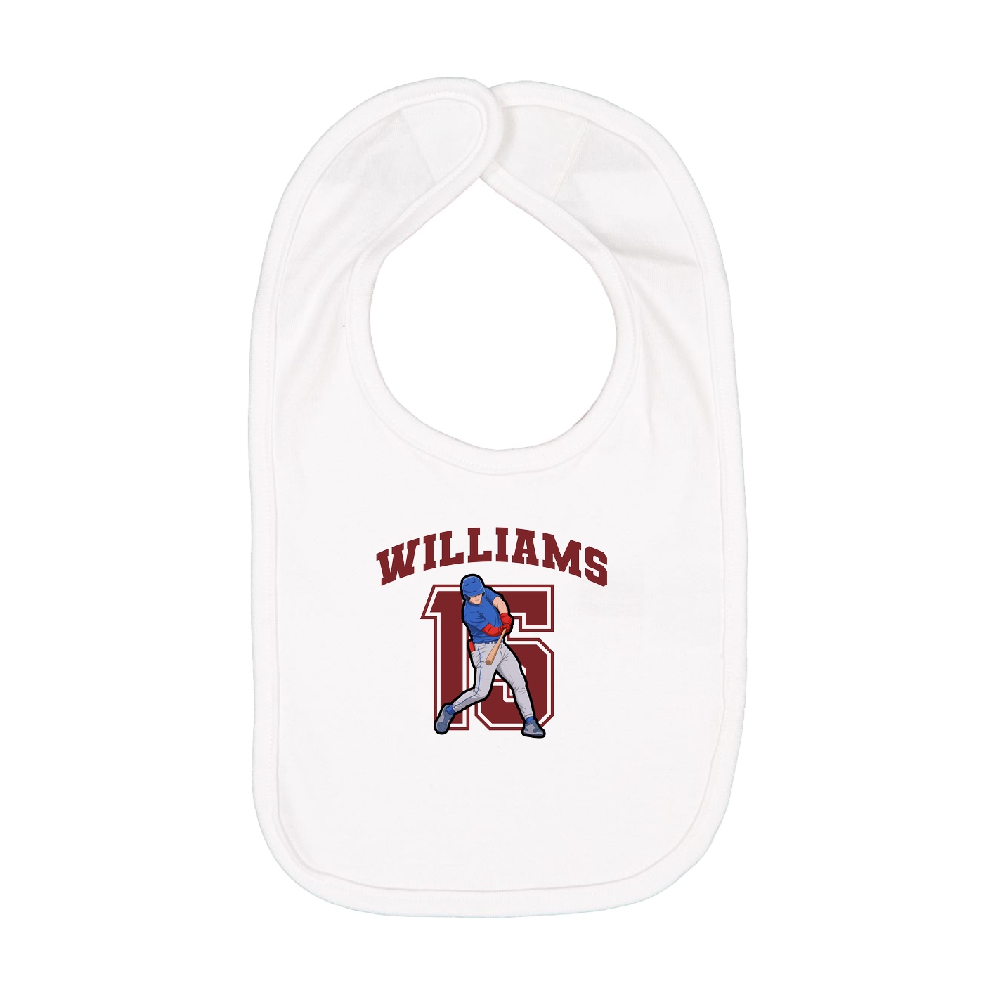 Infant Bib — Number in White