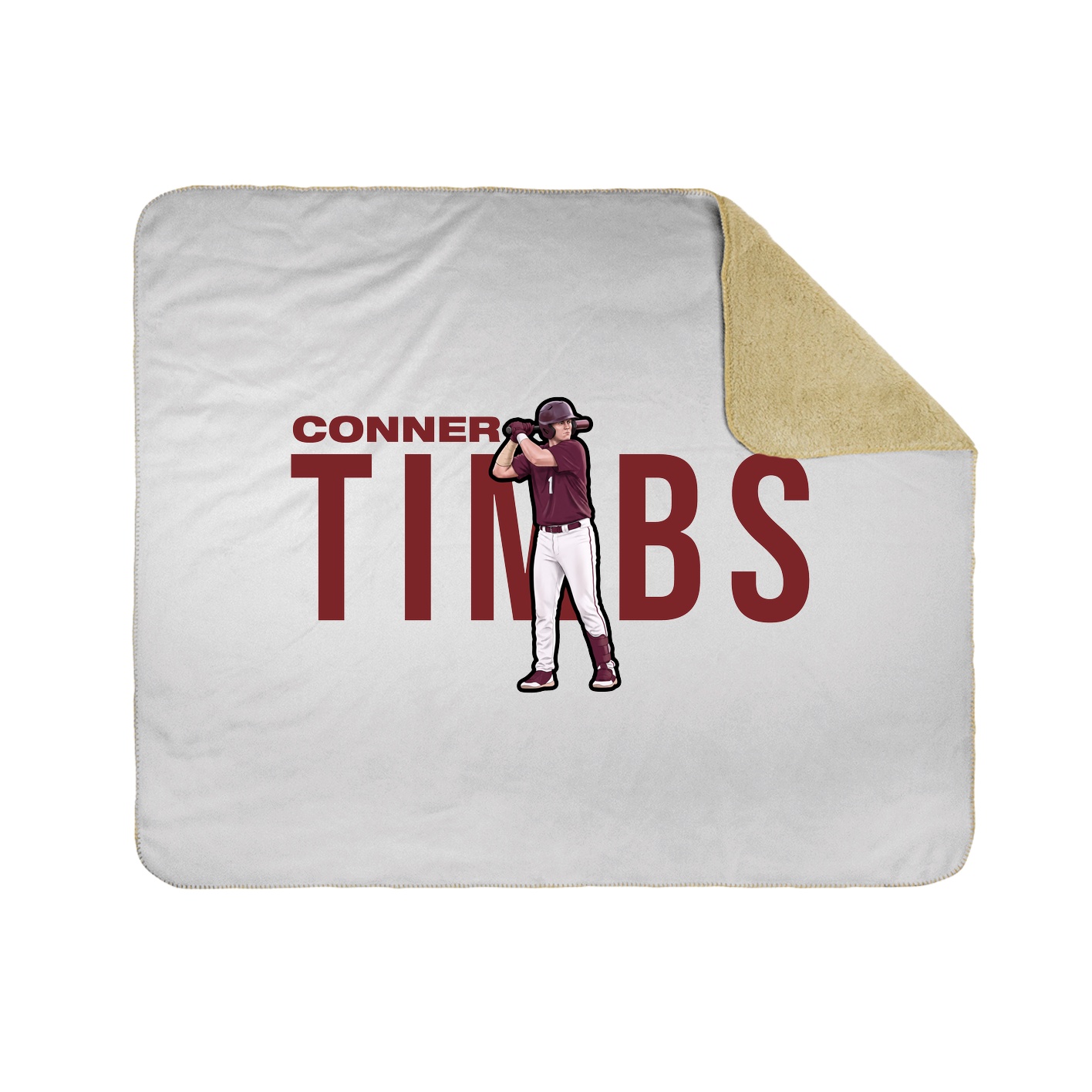 Throw Blanket — Player Name in White