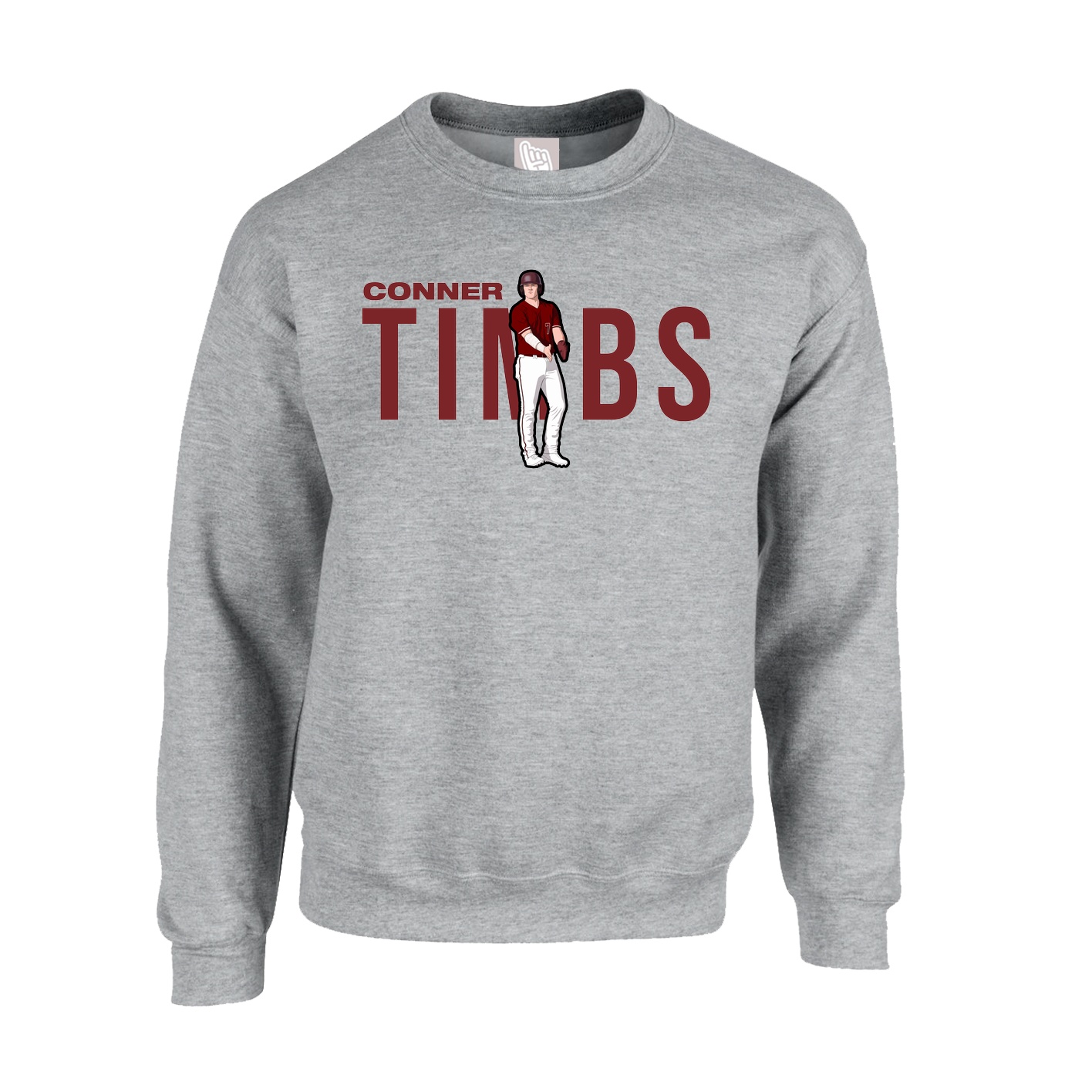Fleece Crew — Player Name in Grey