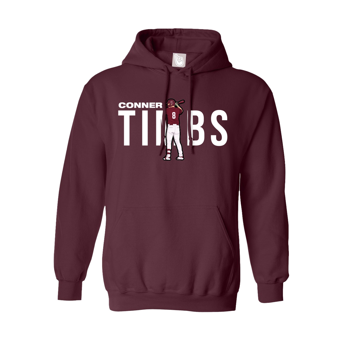 Hoodie — Player Name in Maroon