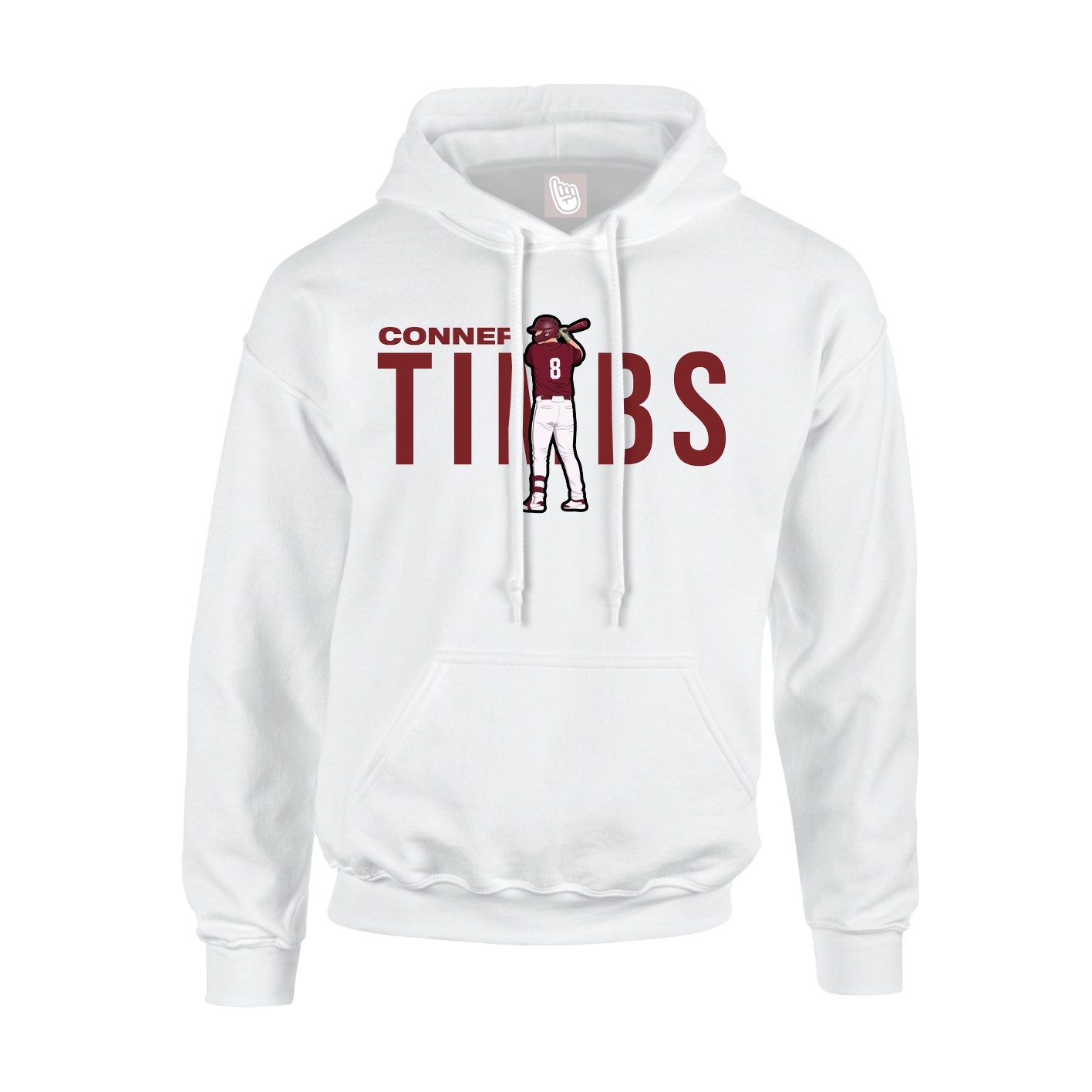 Youth Hoodie — Player Name in White